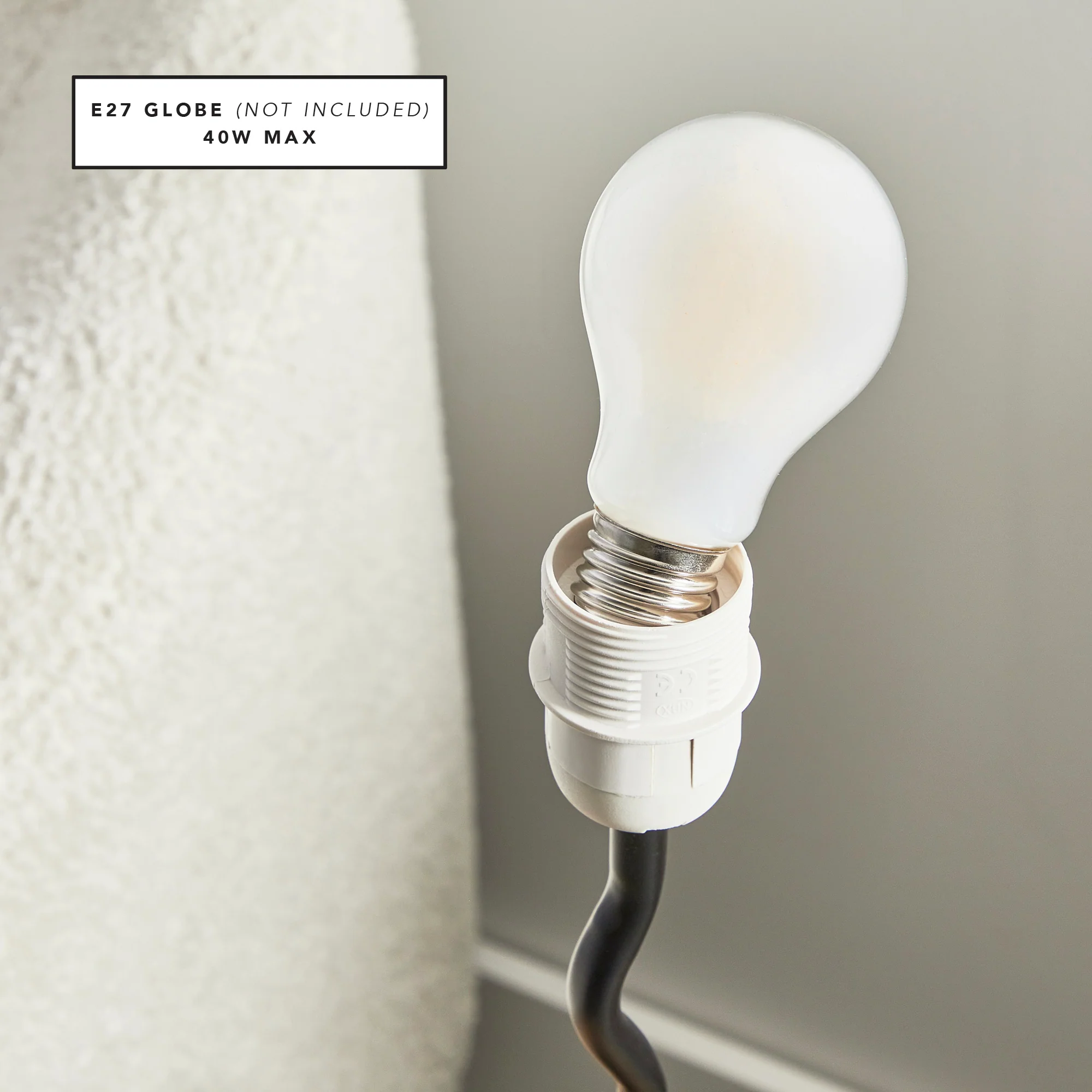 Lulu Squiggle Table Lamp Black - Image 8