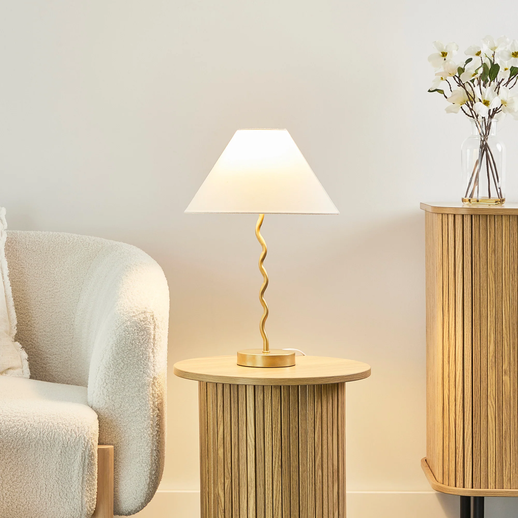 Lulu Squiggle Table Lamp Gold - Image 8