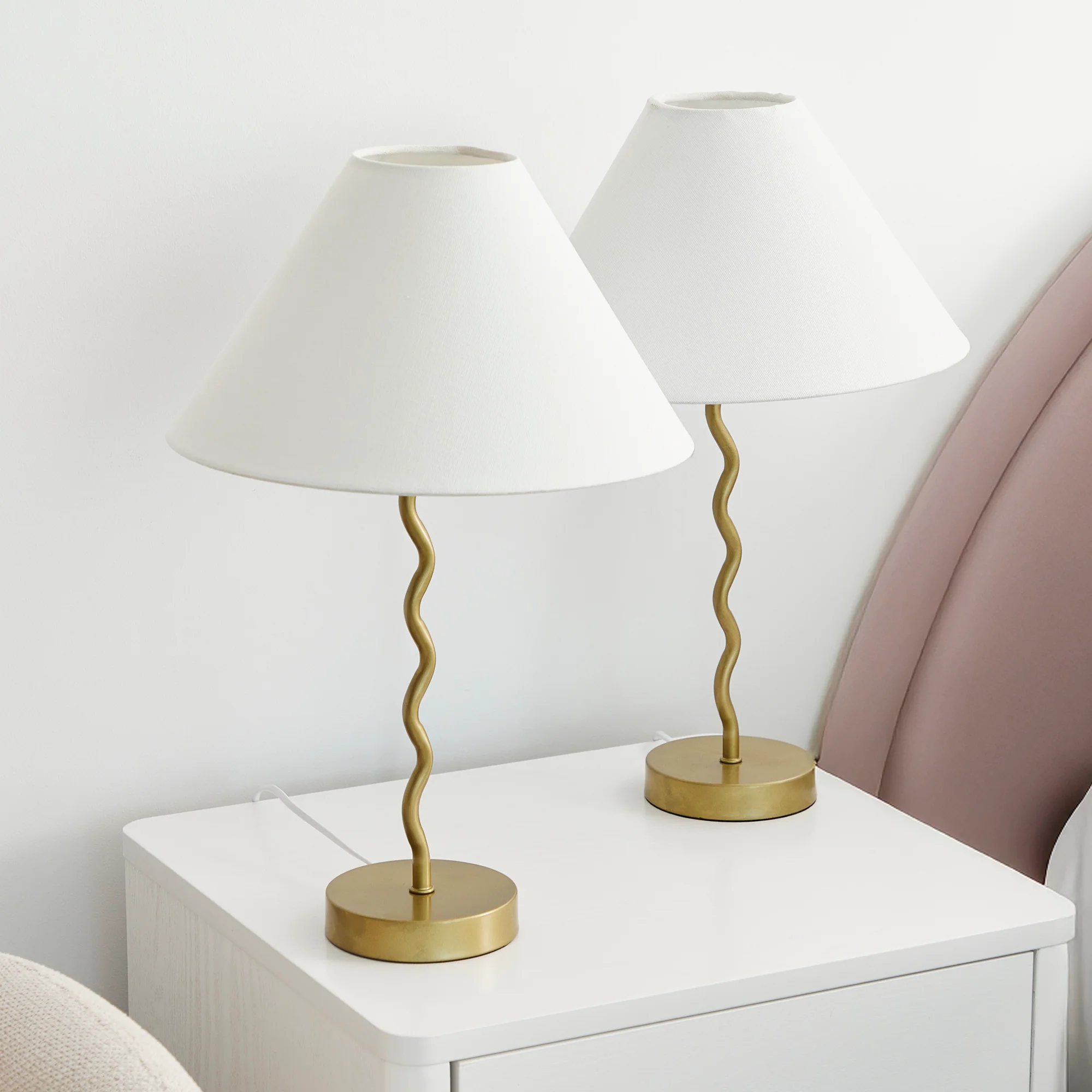 Lulu Squiggle Table Lamp Gold (Set of 2) - Image 2