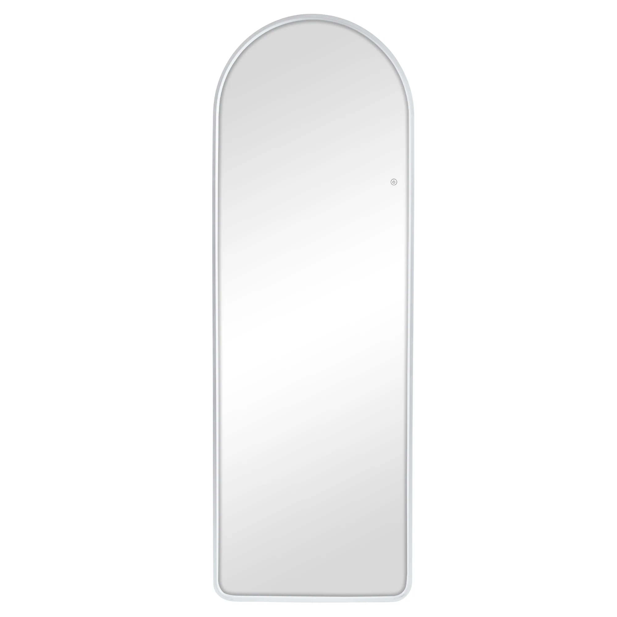 Luna 160cm Standing Arch Front Illuminated Mirror Silver - Image 10