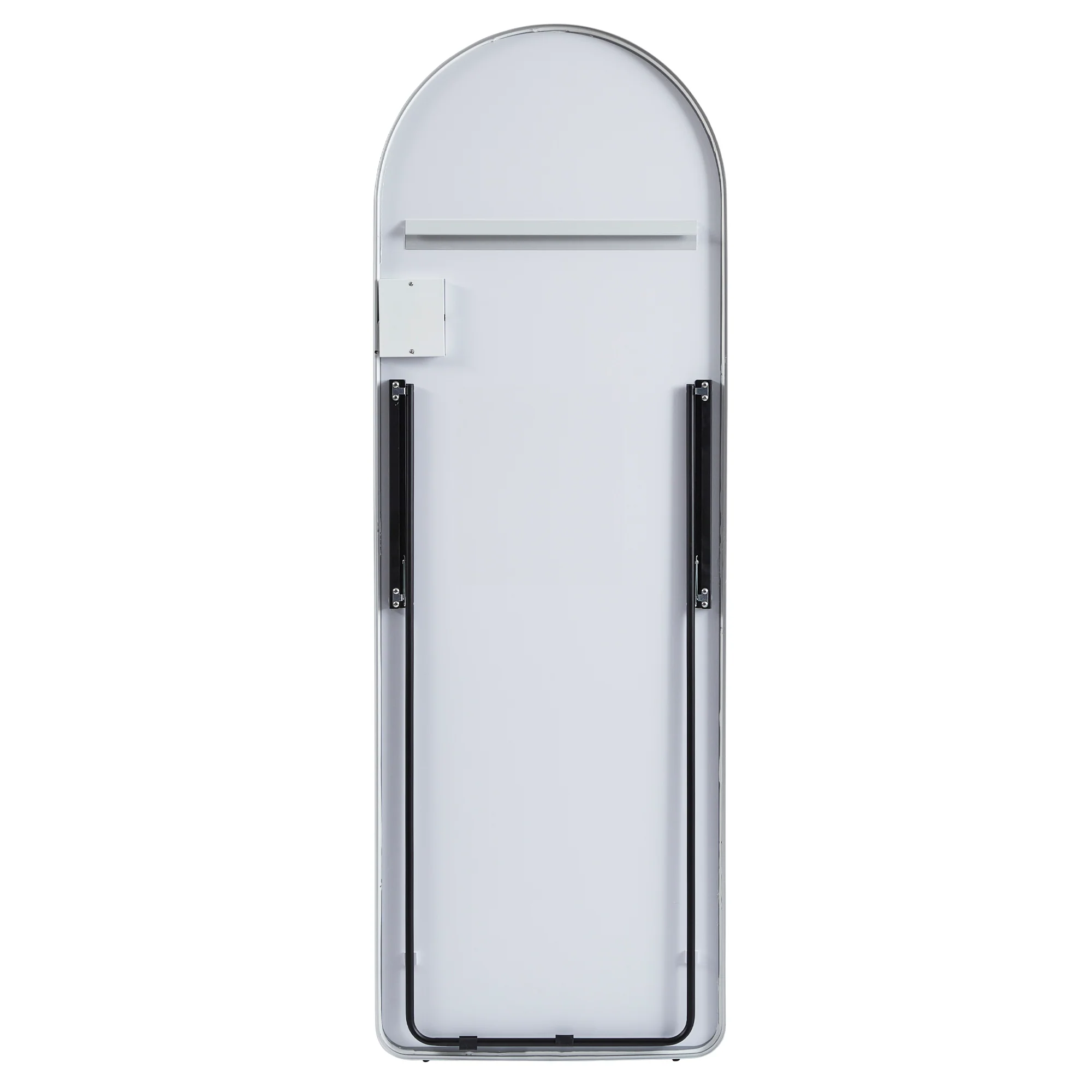 Luna 160cm Standing Arch Front Illuminated Mirror Silver - Image 15