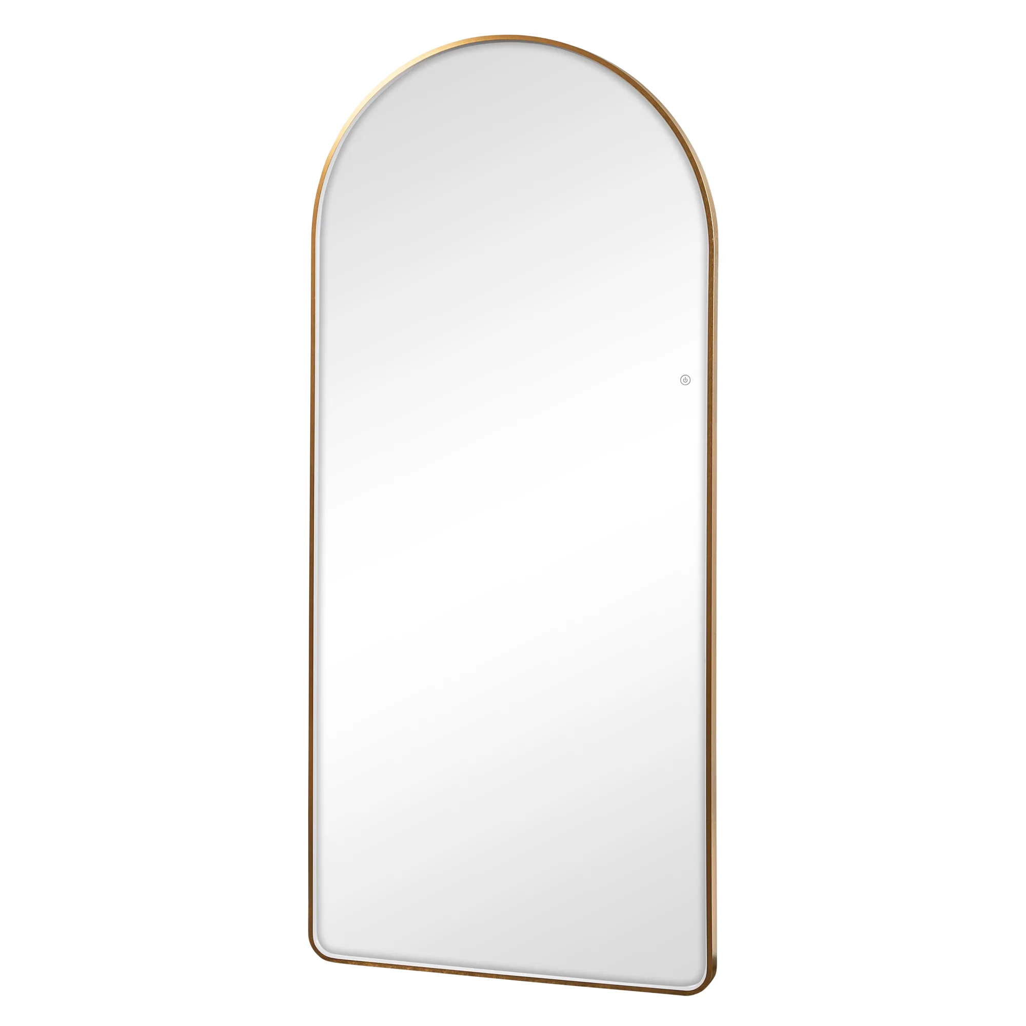 Luna 180cm Arch Front Illuminated Mirror Gold - Image 13
