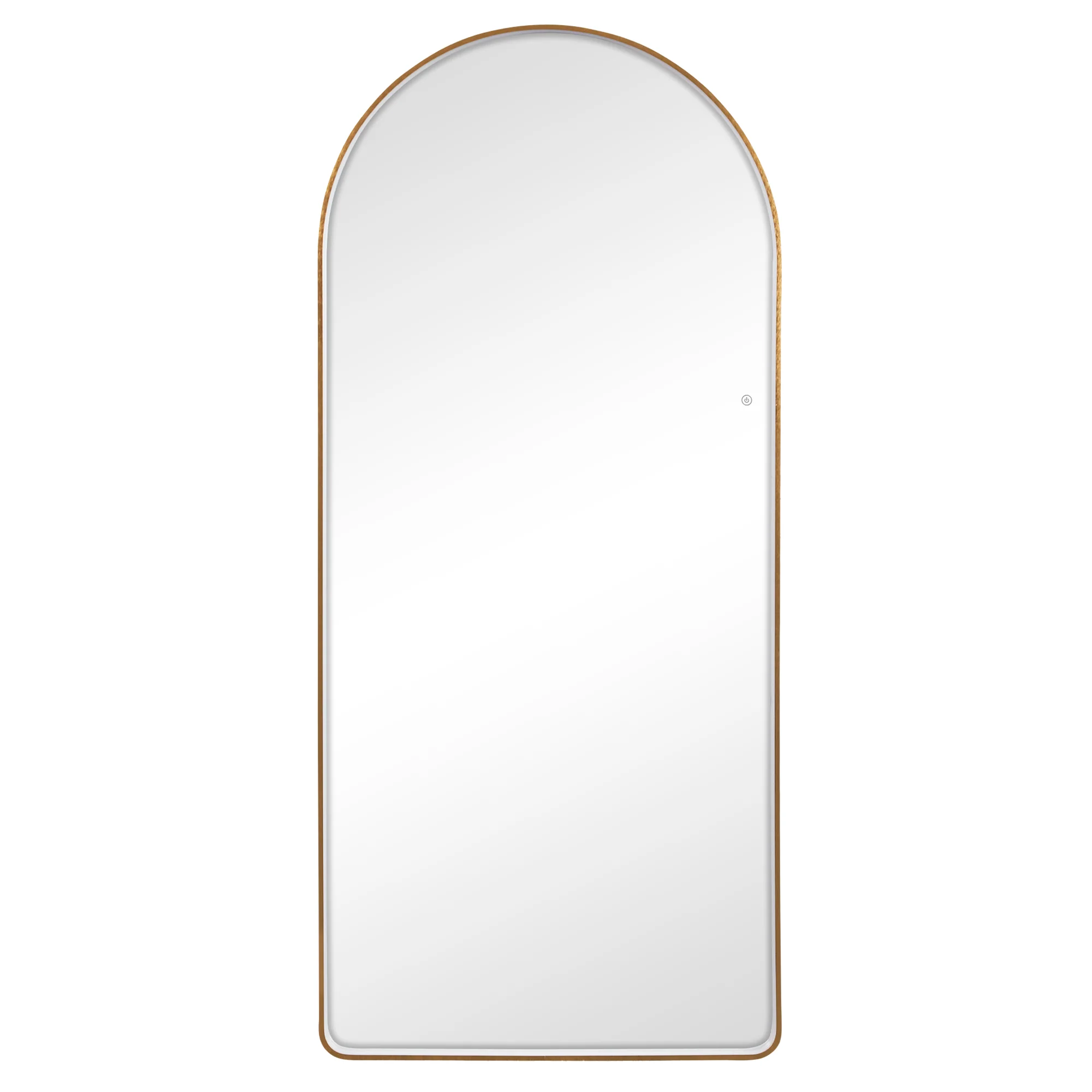 Luna 180cm Arch Front Illuminated Mirror Gold - Image 2