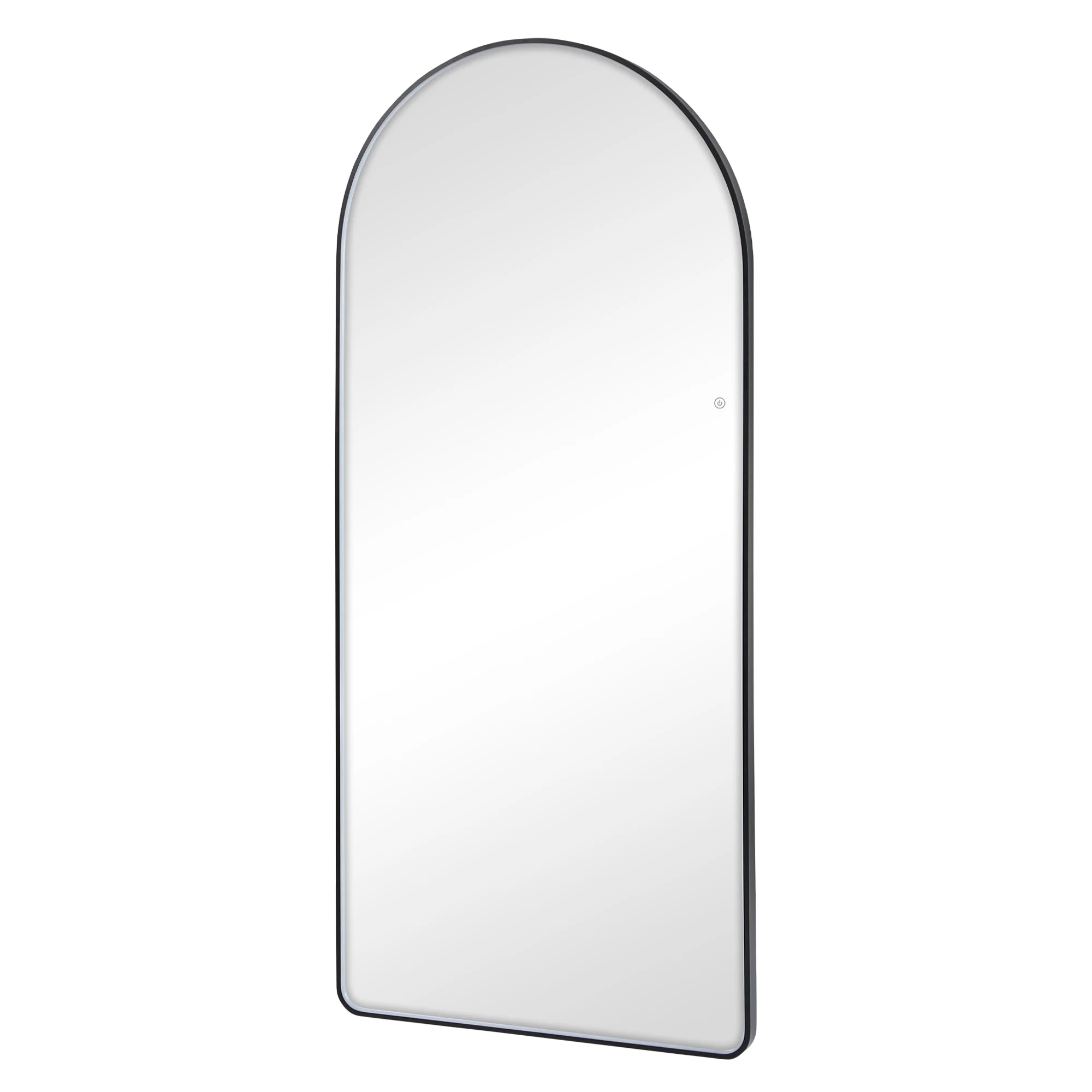 Luna 180cm Arch Front Illuminated Mirror Black - Image 13