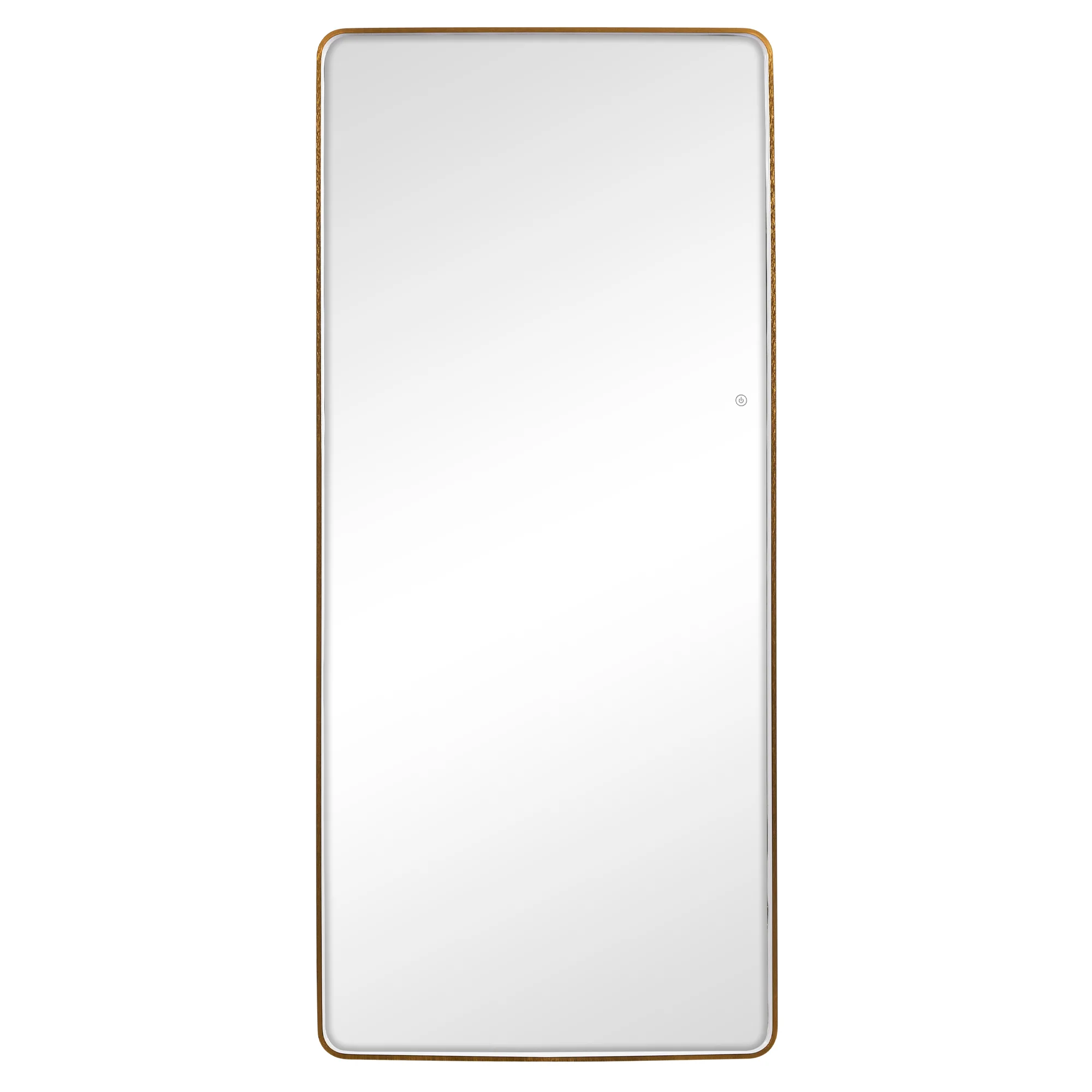 Luna 180cm Rectangle Front Illuminated Mirror Gold - Image 2