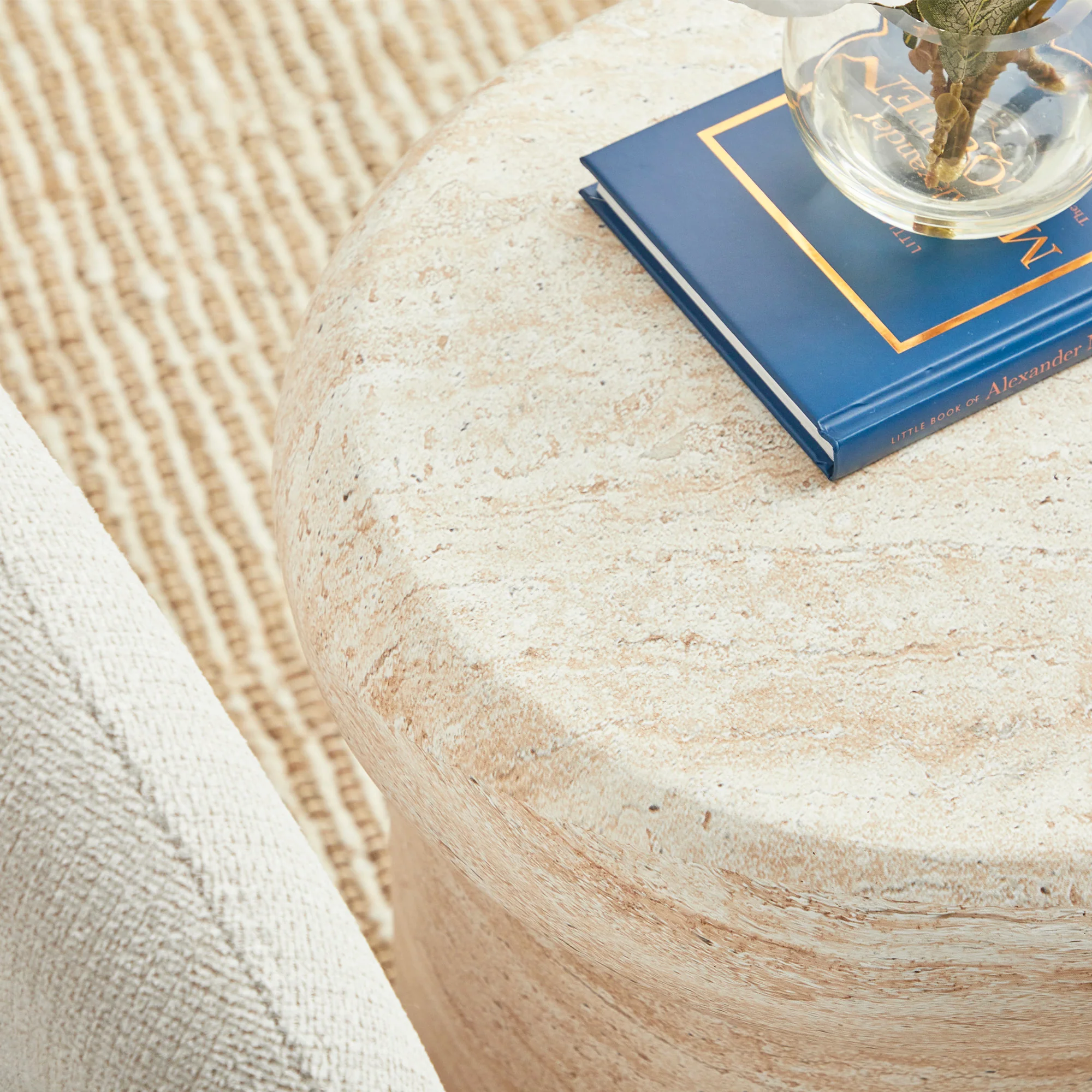 Luna MgO Travertine Look Stool - Image 4