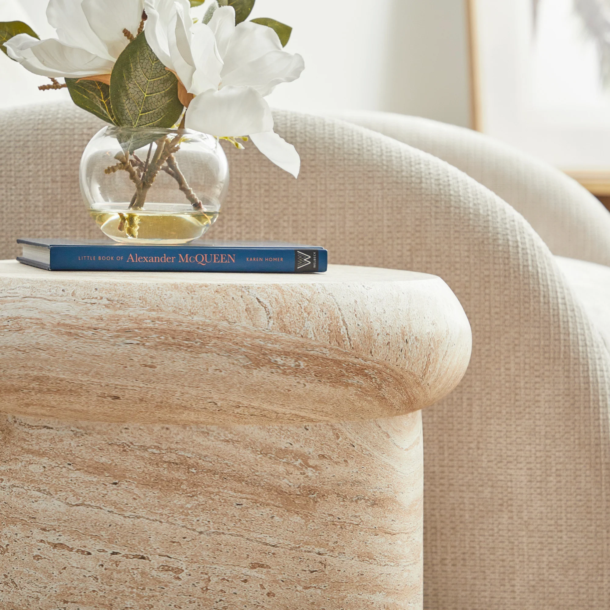 Luna MgO Travertine Look Stool - Image 7