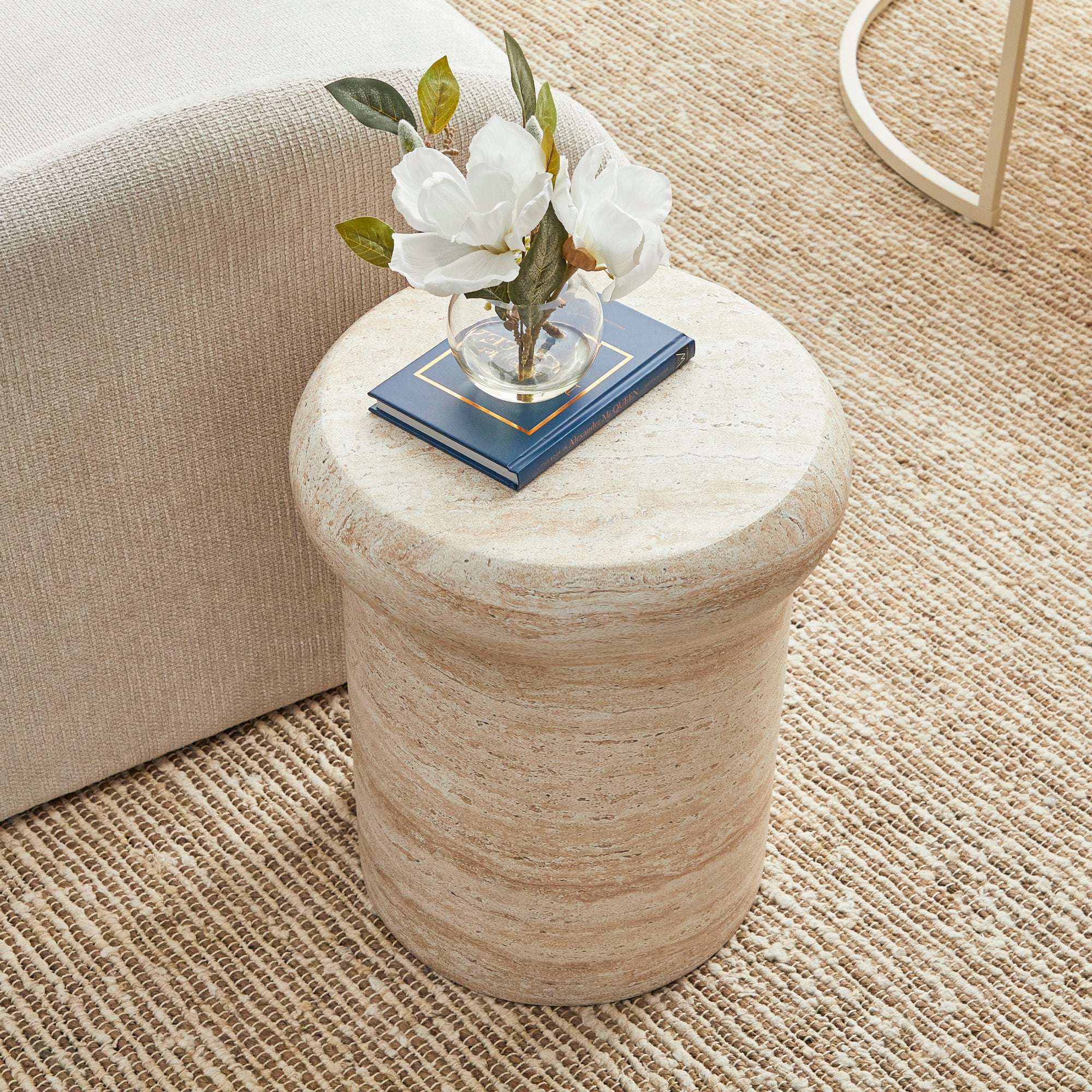 Luna MgO Travertine Look Stool - Image 8