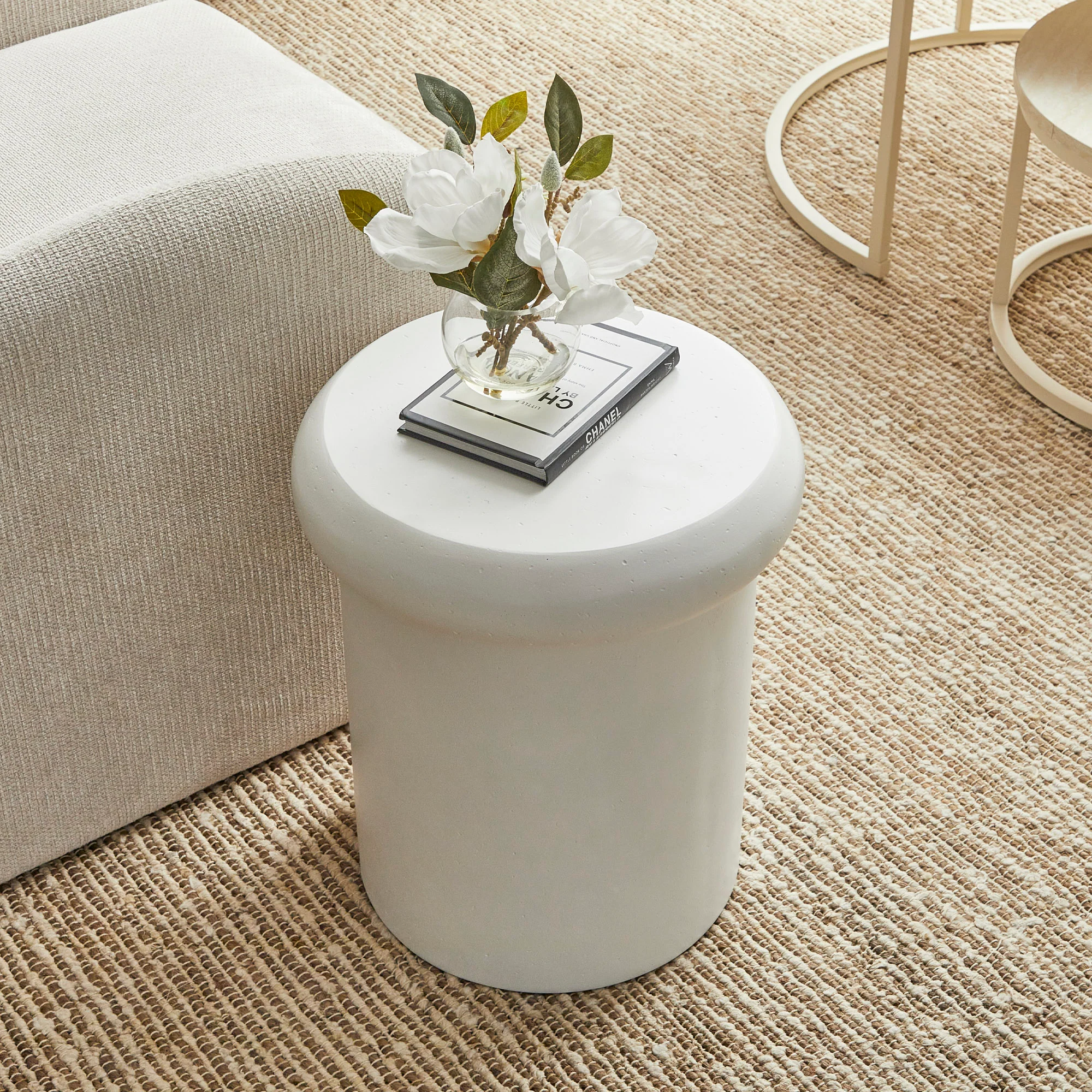 Luna 38cm MgO White Stool