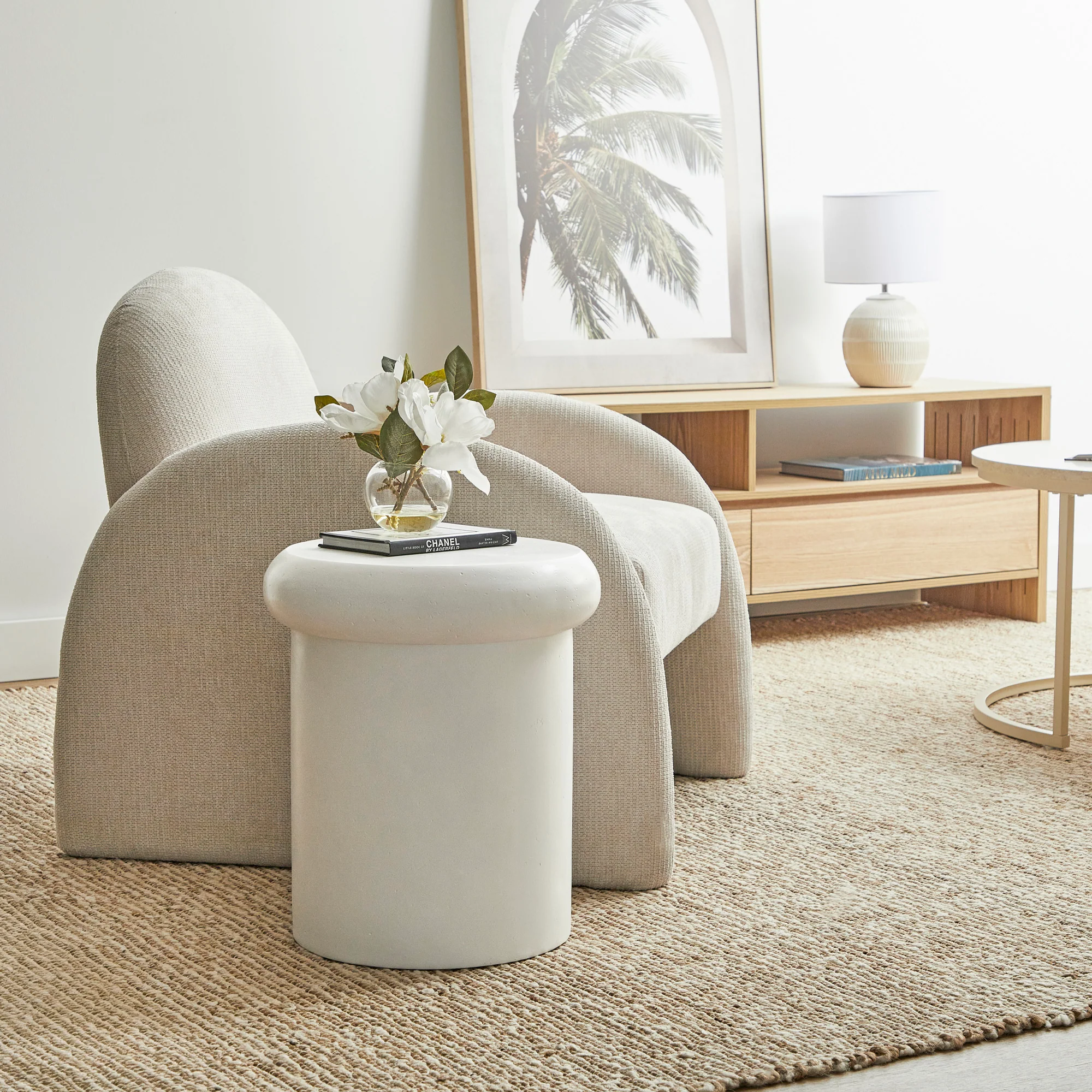 Luna 38cm MgO White Stool - Image 7