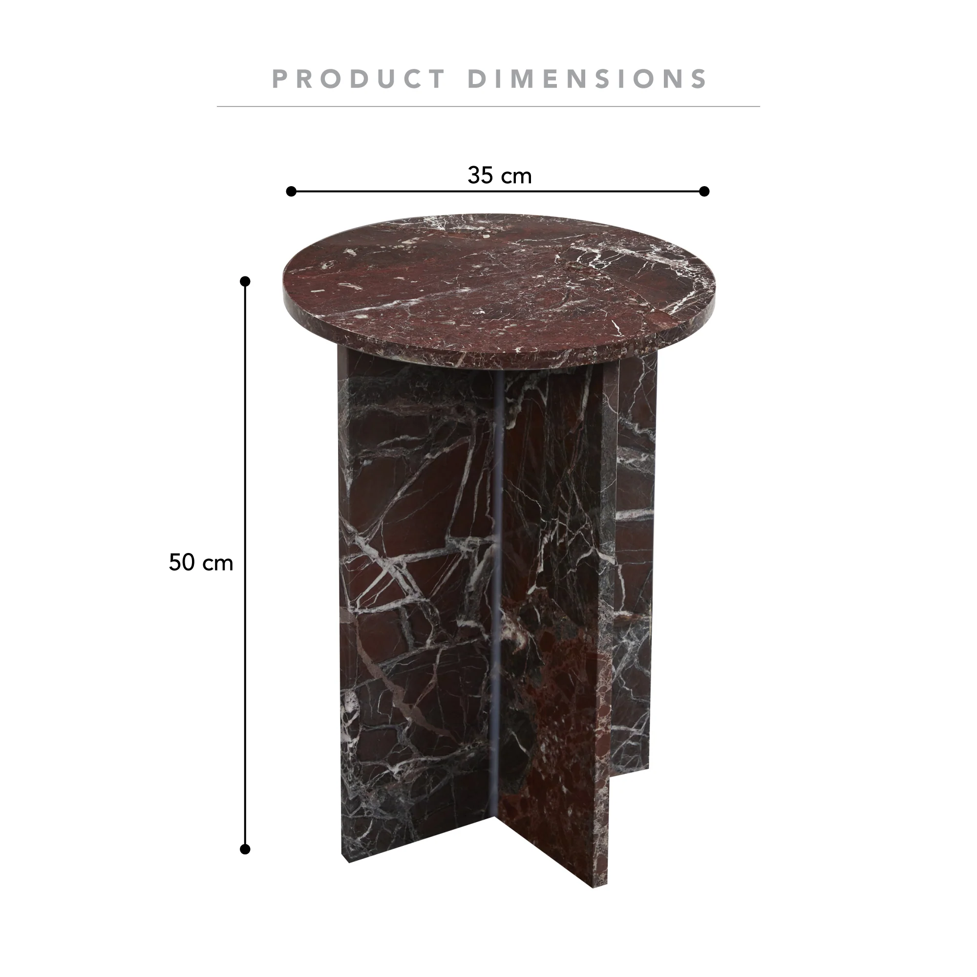 Lupe Marble Table Red - Image 3