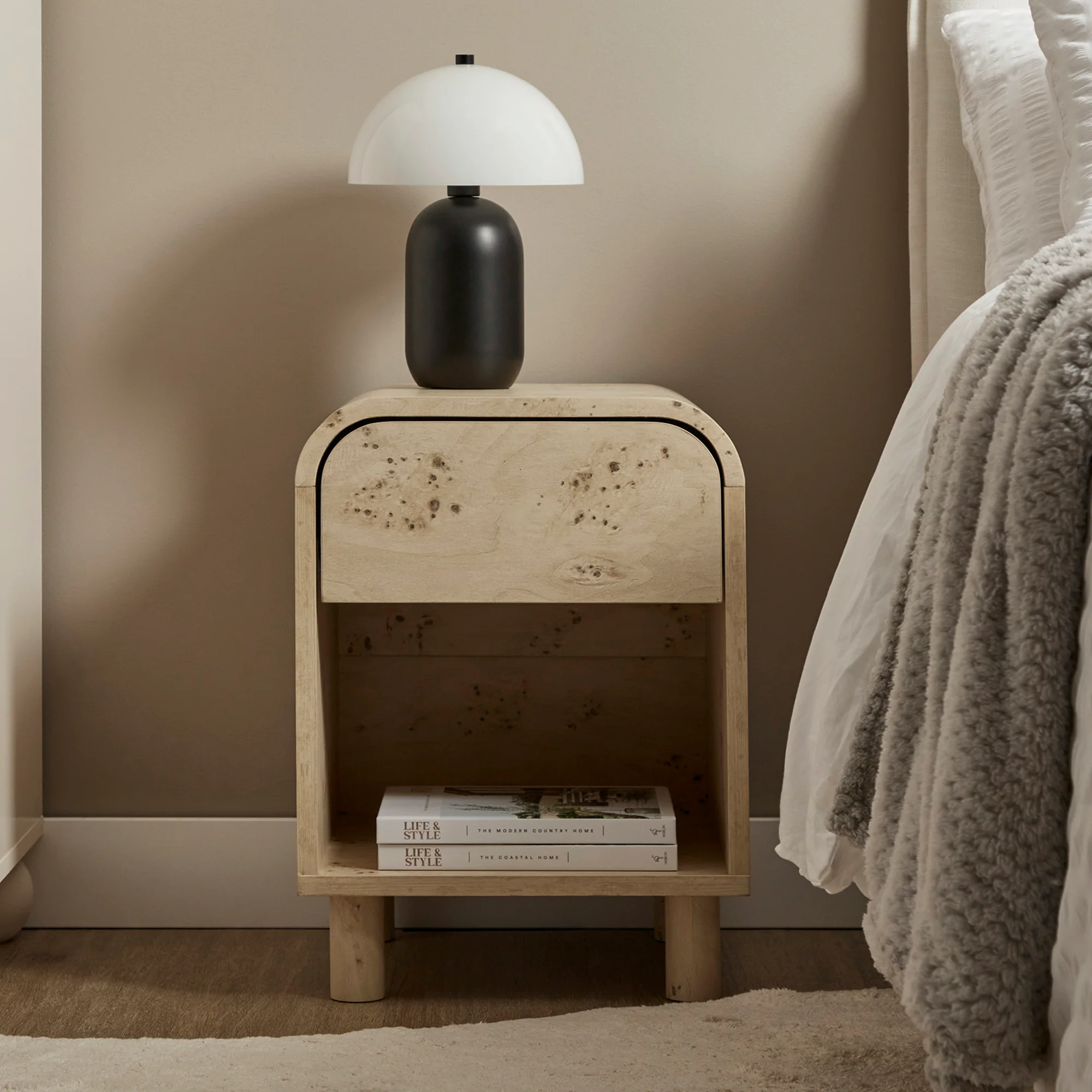 Mack Bedside Table Burl - Image 5