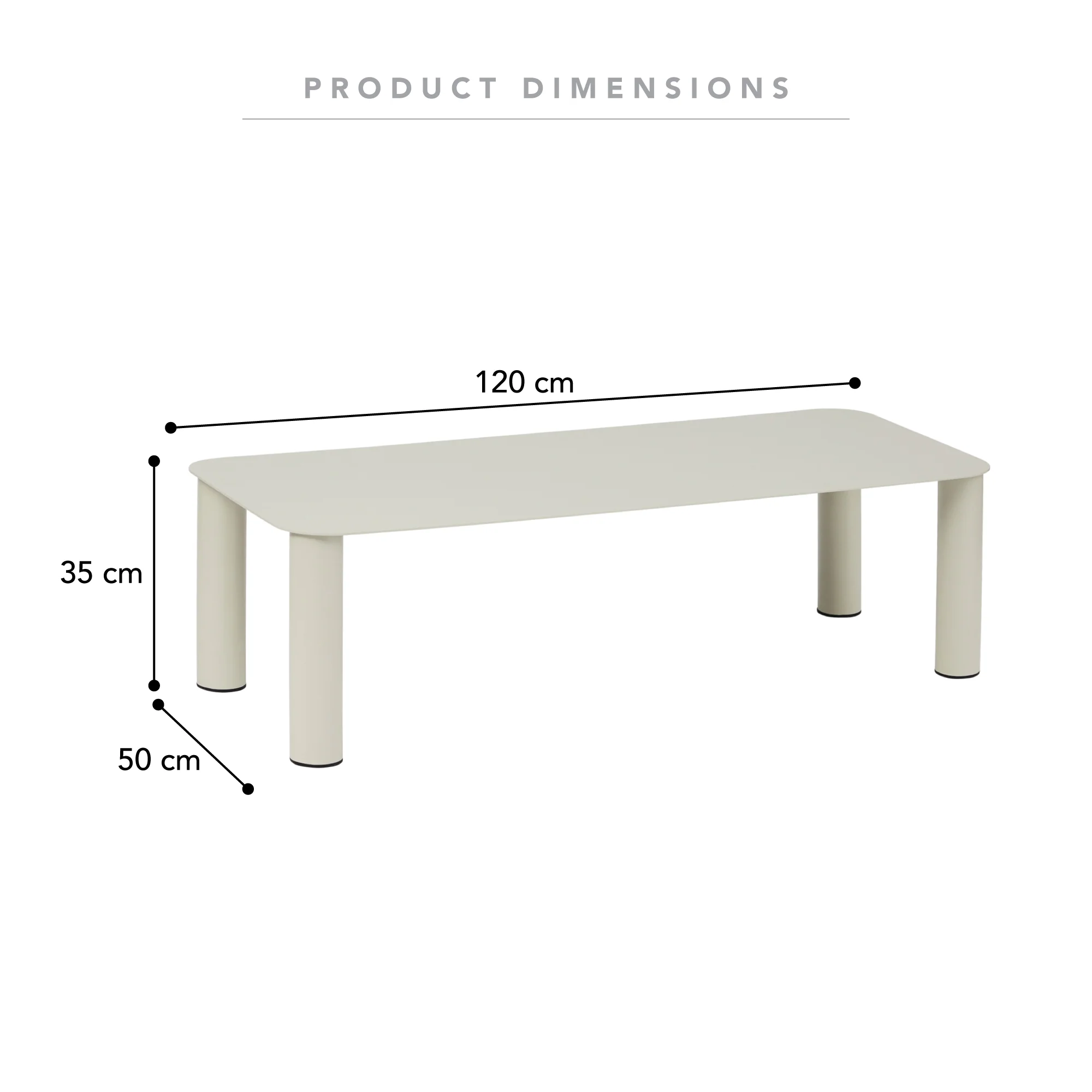Maison Metal Coffee Table Birch - Image 3