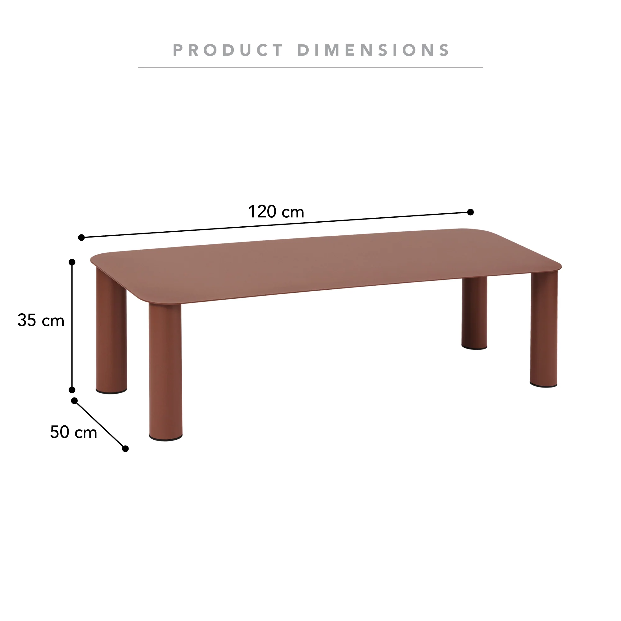 Maison Metal Coffee Table Mocha - Image 3