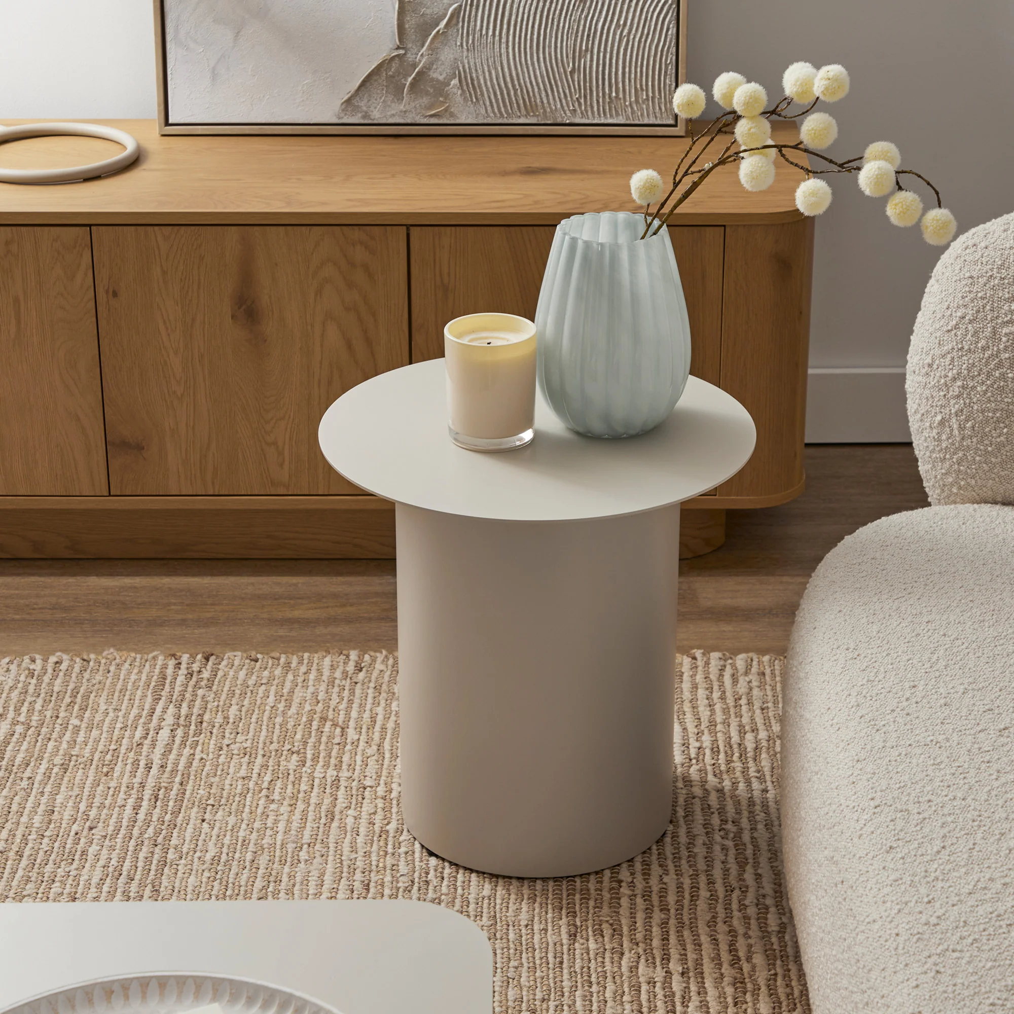 Maison Metal Round Side Table Birch - Image 6