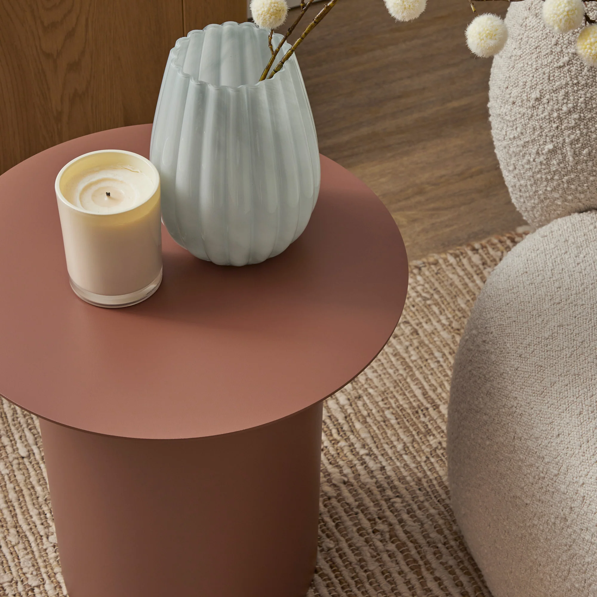 Maison Metal Round Side Table Mocha - Image 4