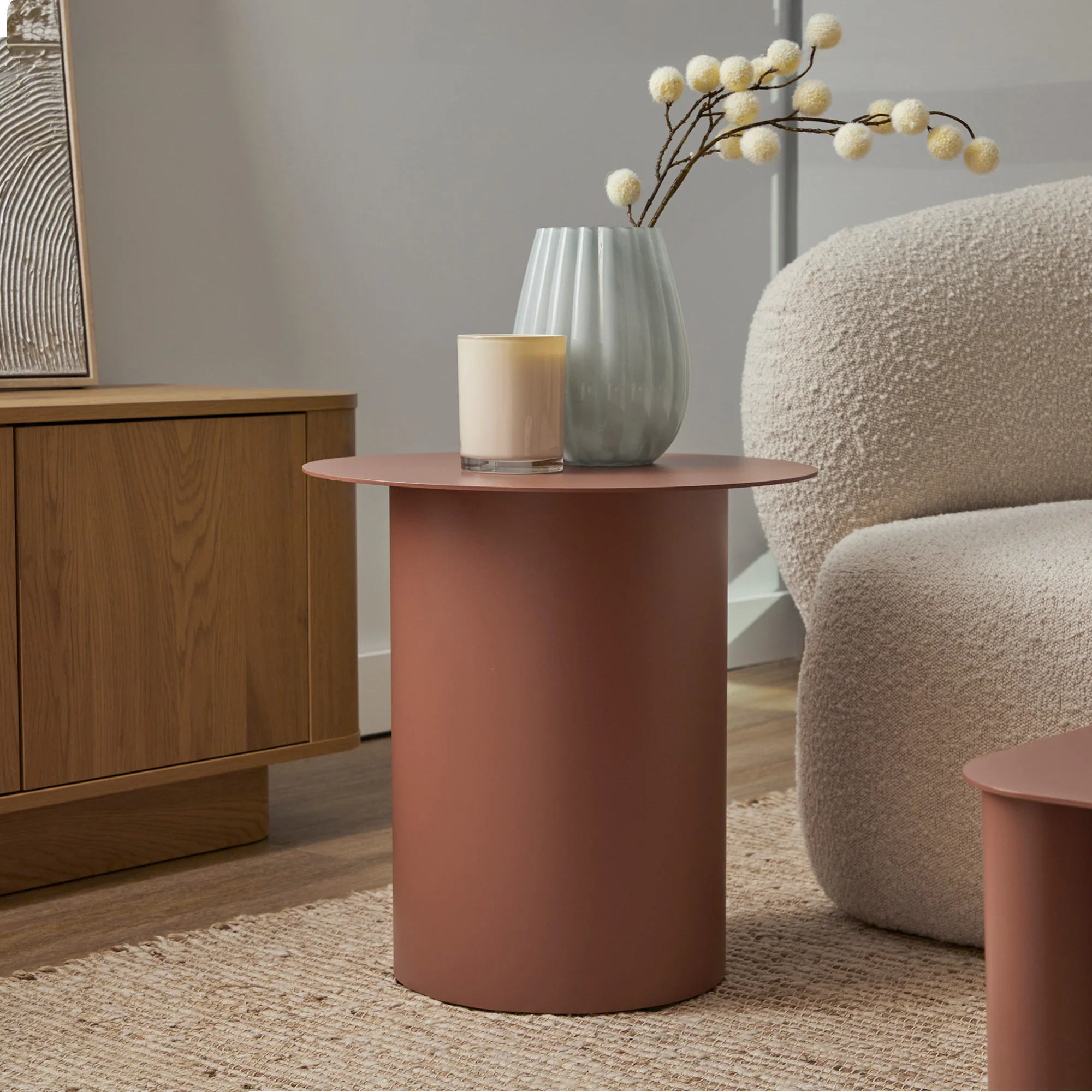 Maison Metal Round Side Table Mocha - Image 5