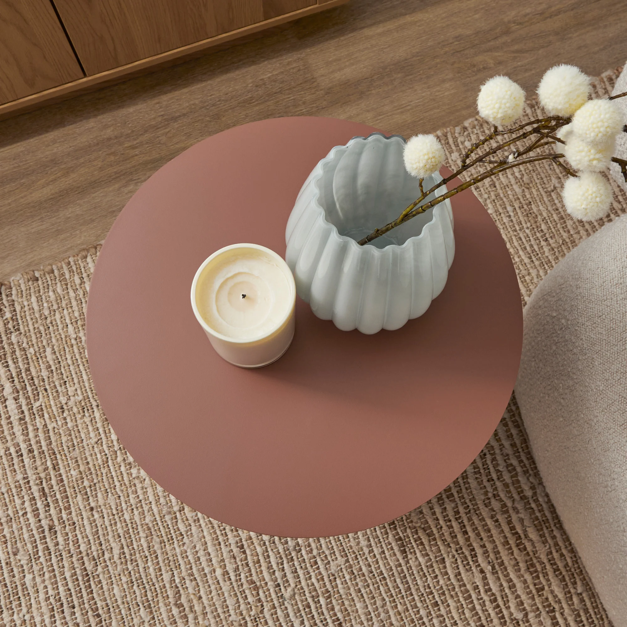 Maison Metal Round Side Table Mocha - Image 7