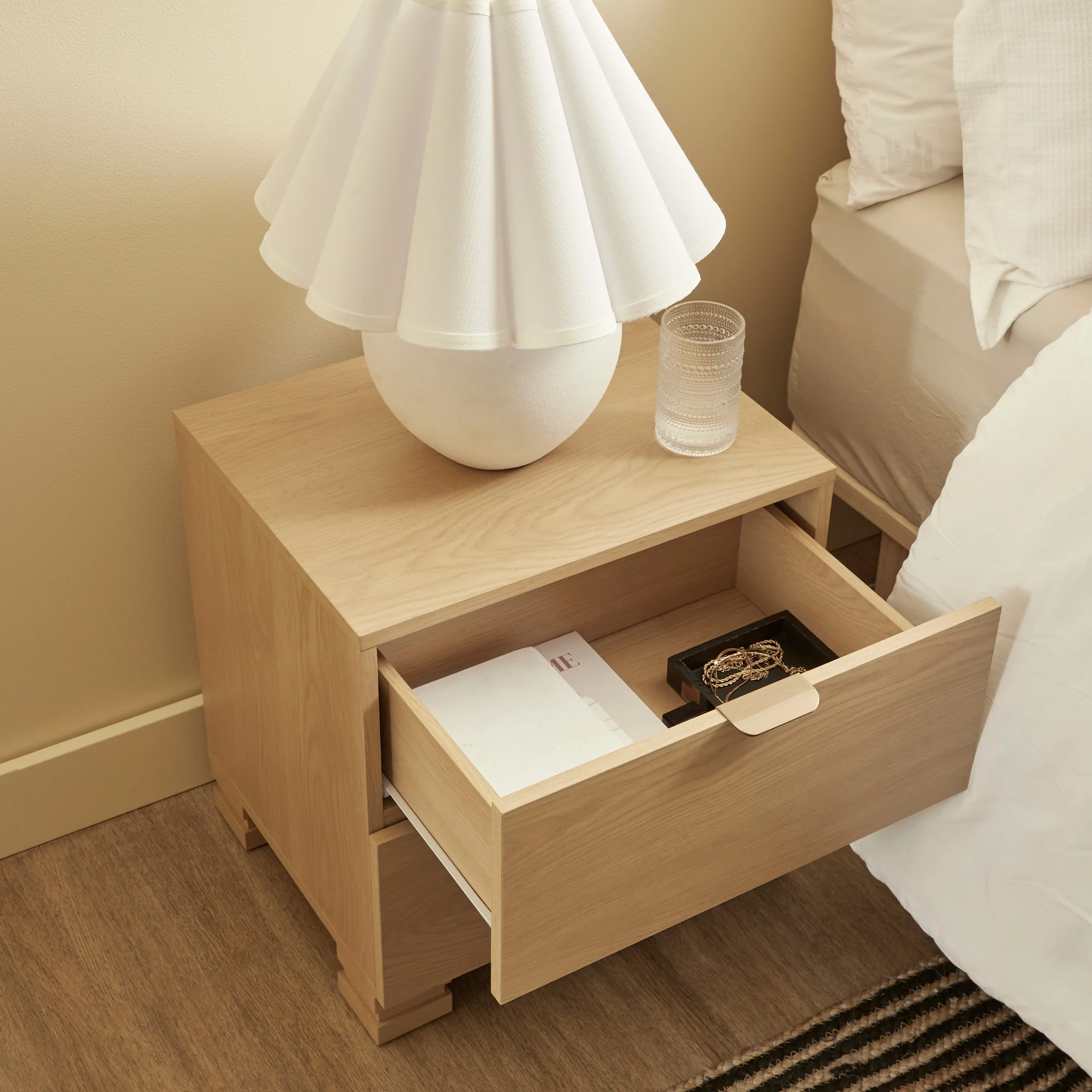 Malcom Bedside Table Oak - Image 7