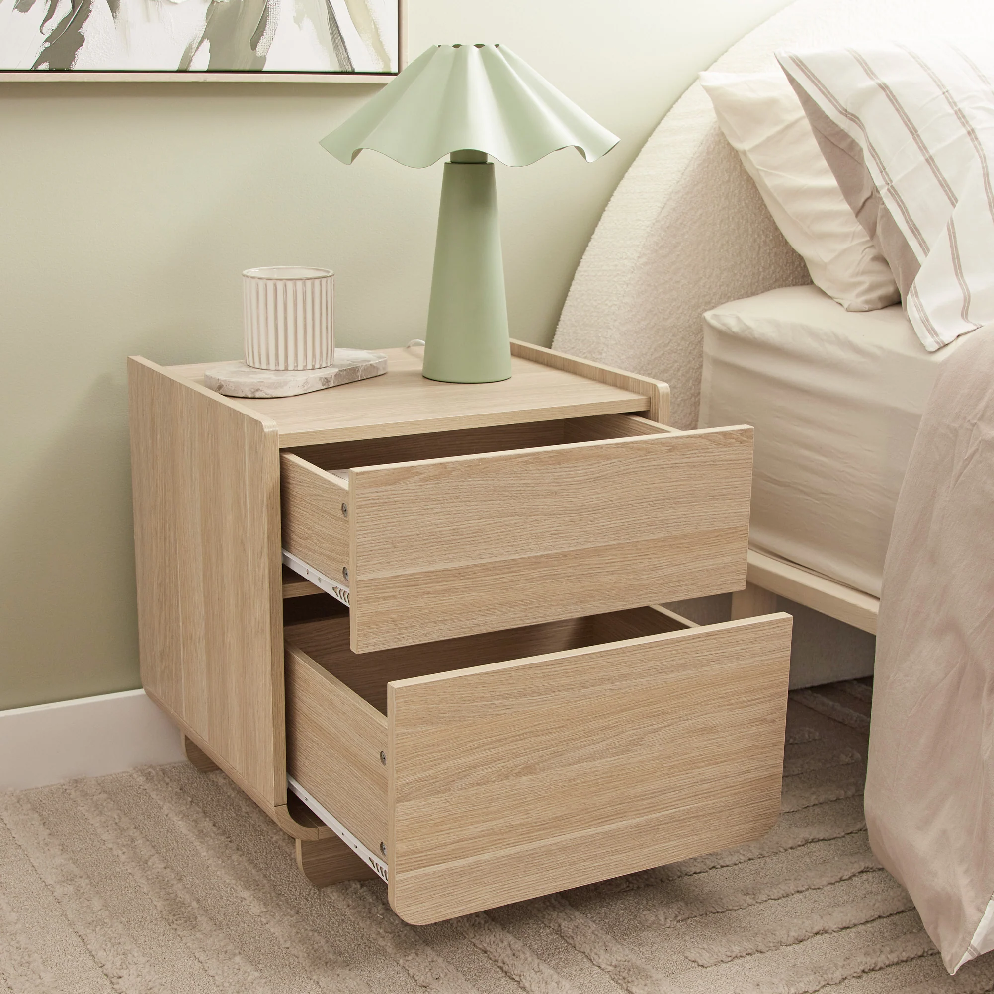 Malmo Bedside Table Oak - Image 6
