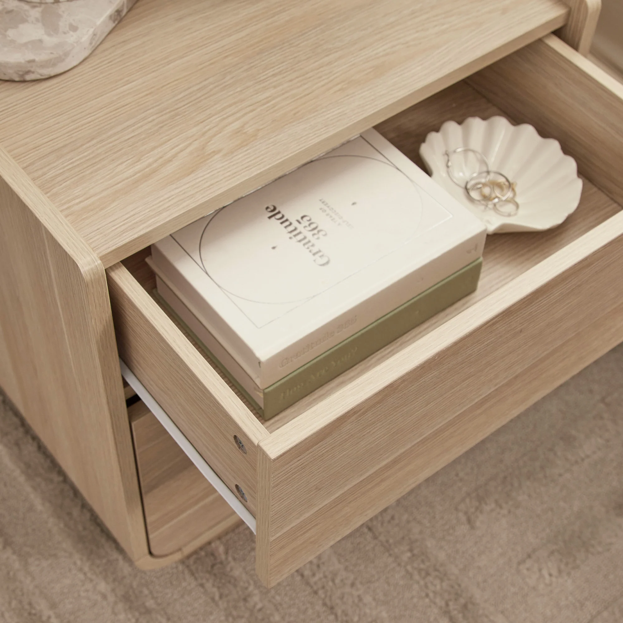 Malmo Bedside Table Oak (Set of 2) - Image 7