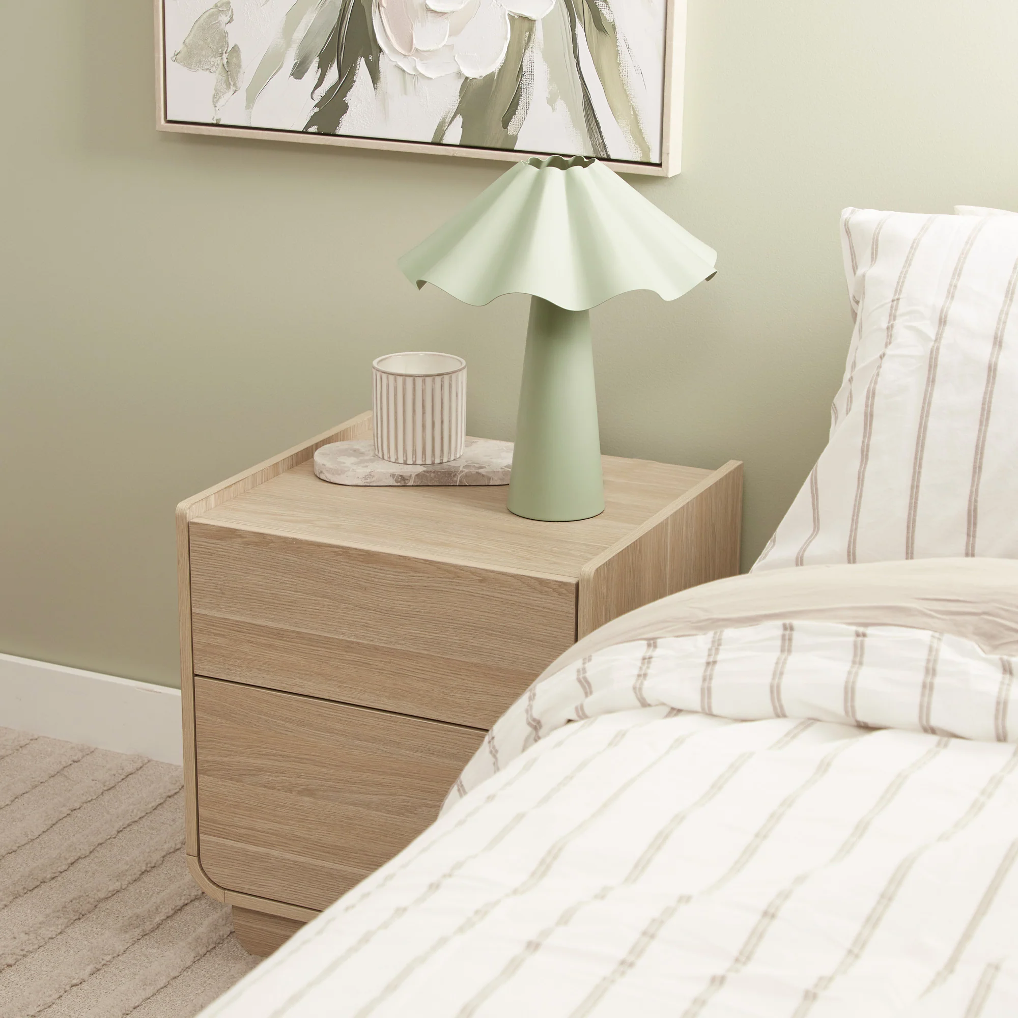 Malmo Bedside Table Oak (Set of 2) - Image 8