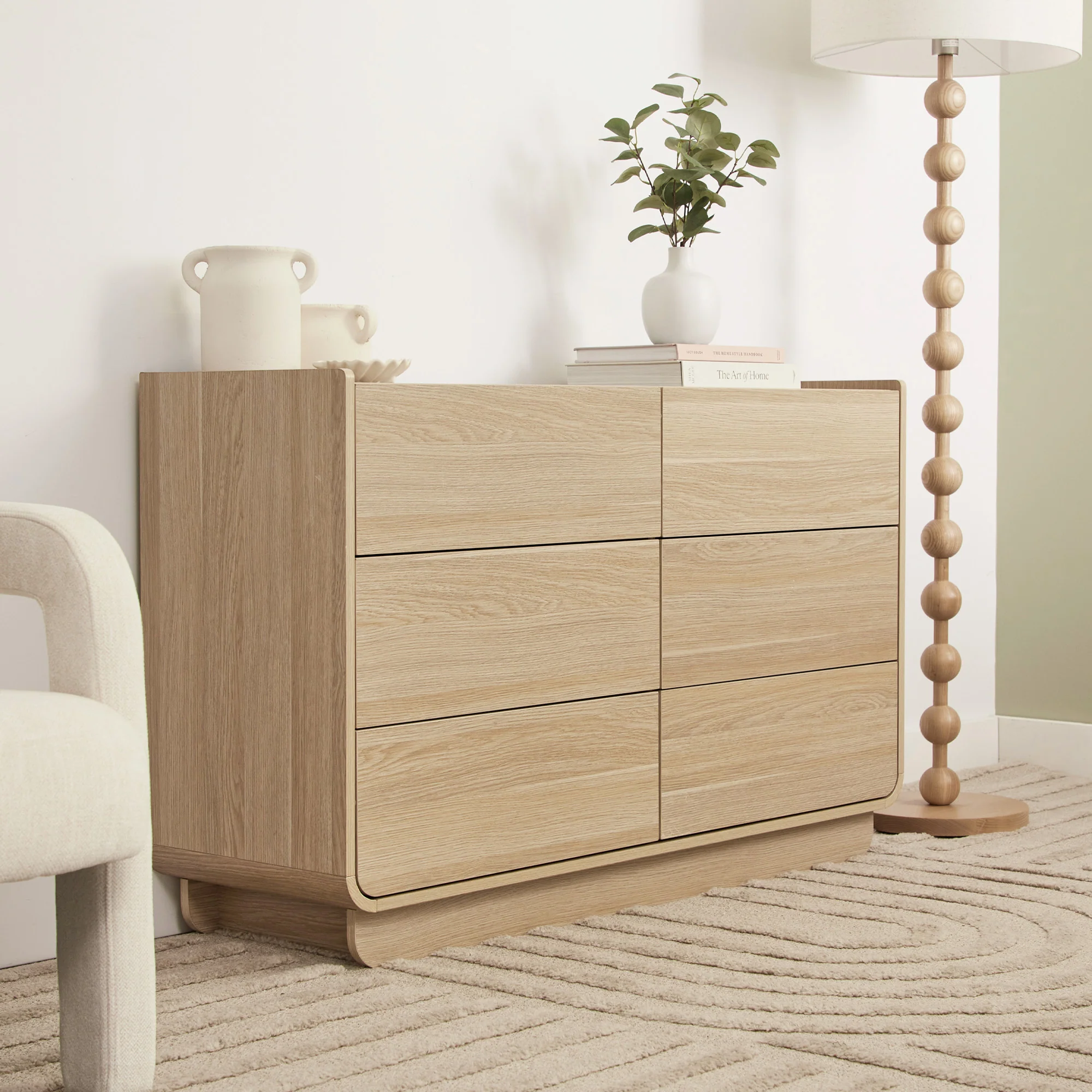 Malmo Chest of 6 Drawers Oak - Image 7