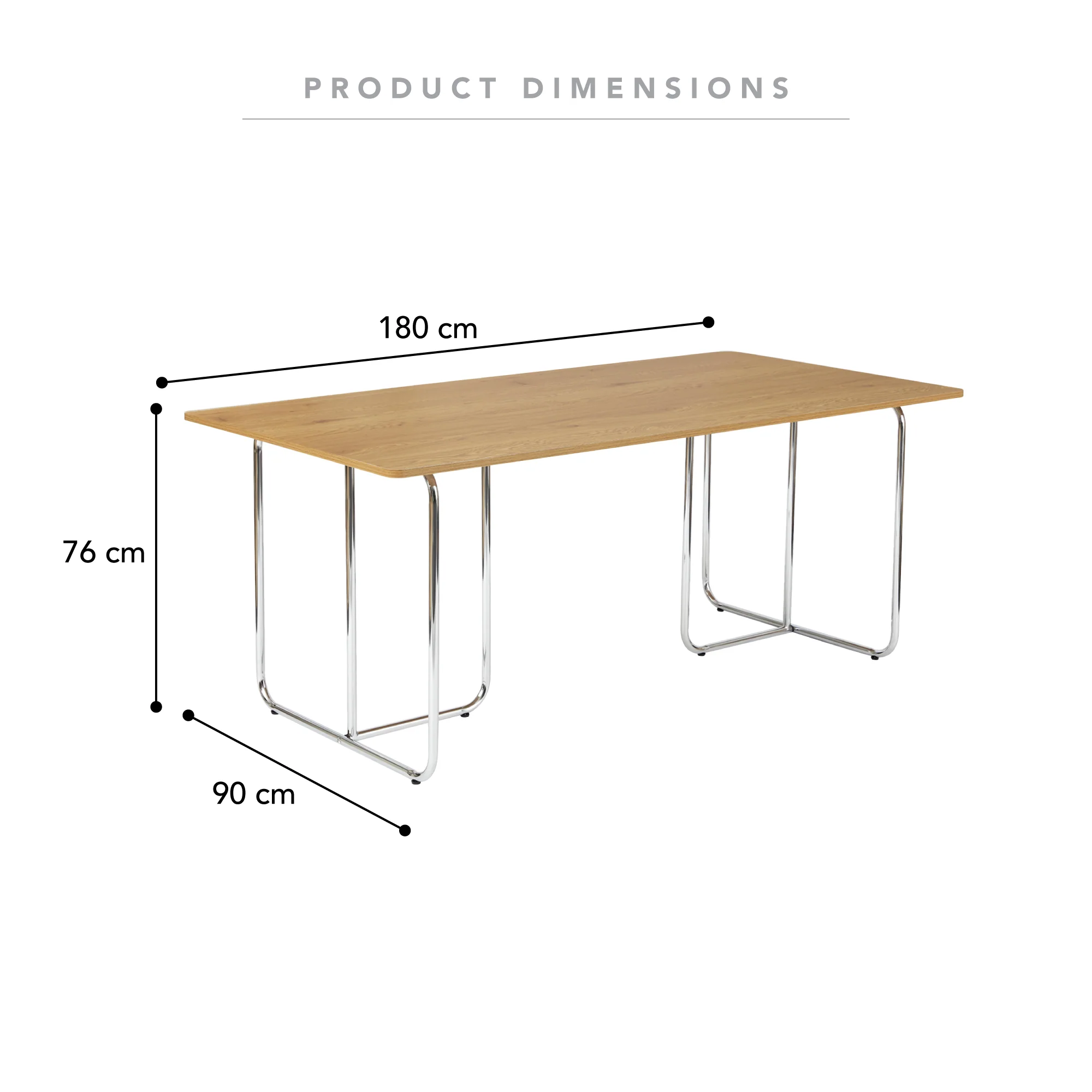 Mara 180cm Dining Table Oak - Image 3