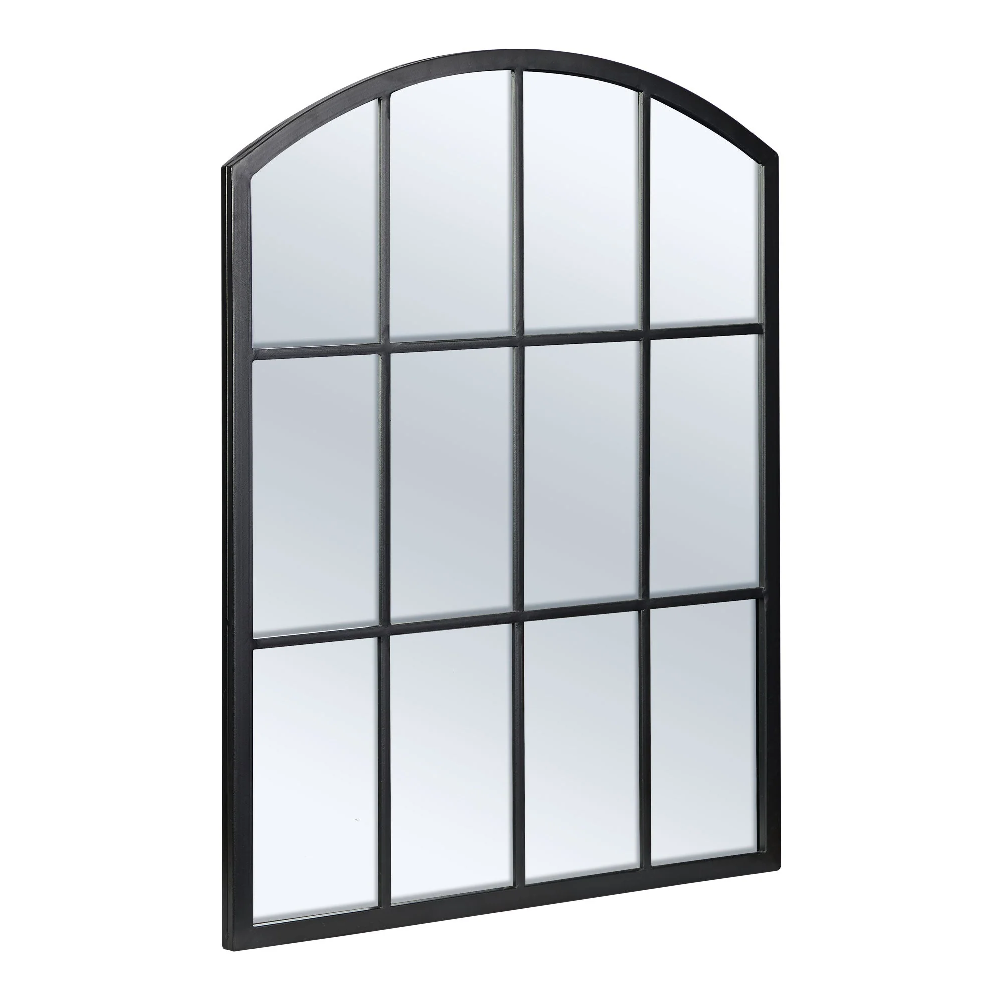Marais 80cm Arch Top Iron Indoor Outdoor Mirror Black - Image 5