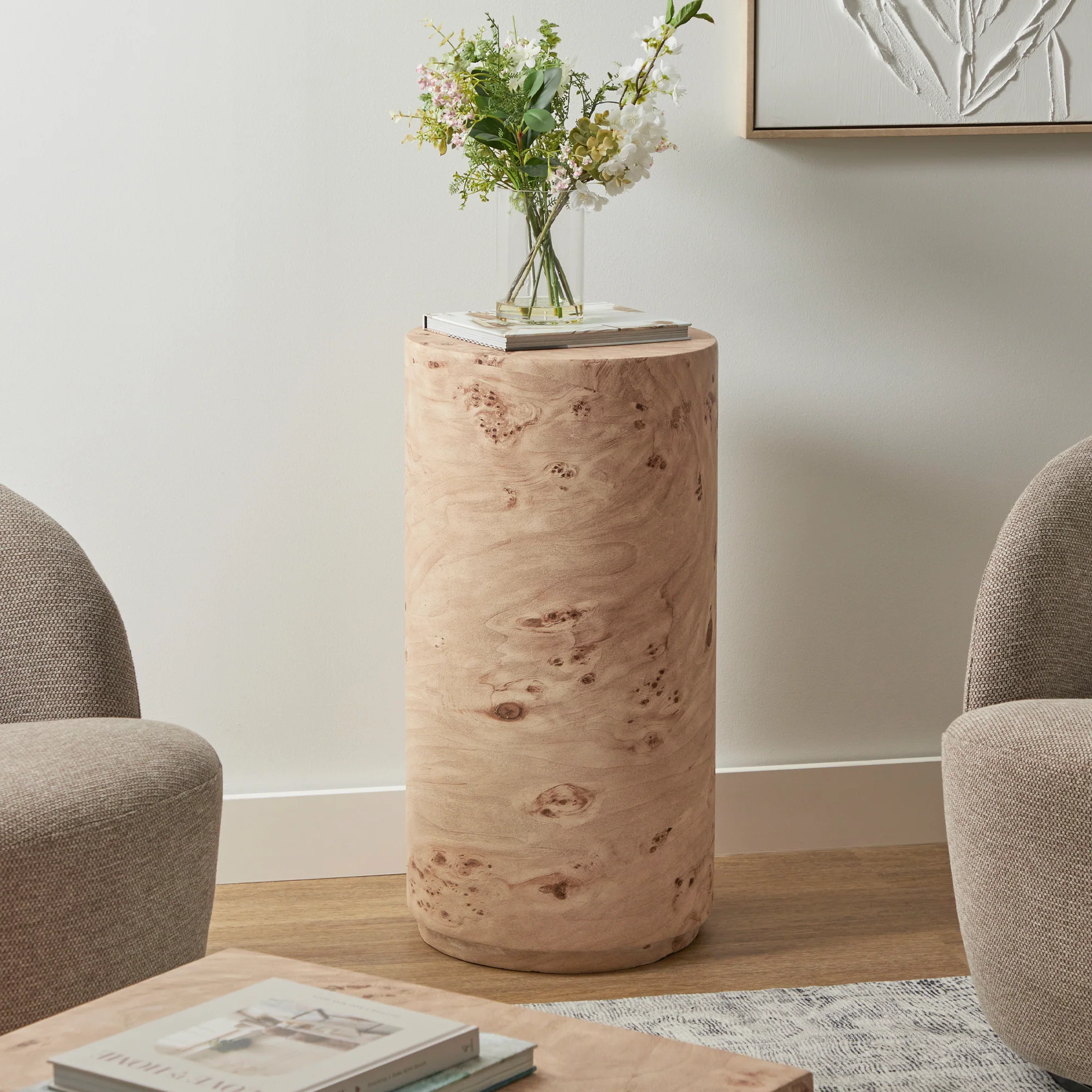 Maria Plinth Burl Look