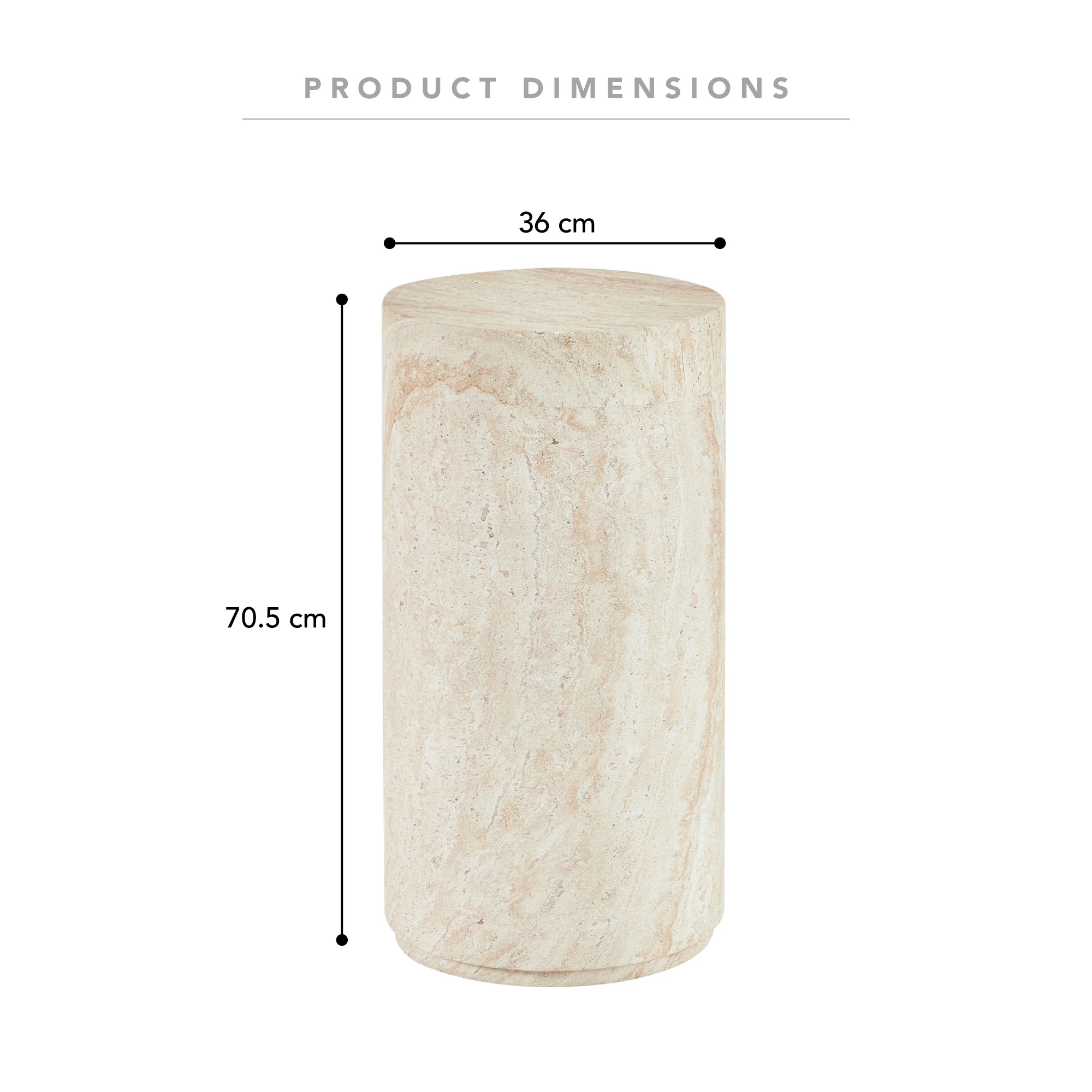 Maria Travertine Look Plinth - Image 3