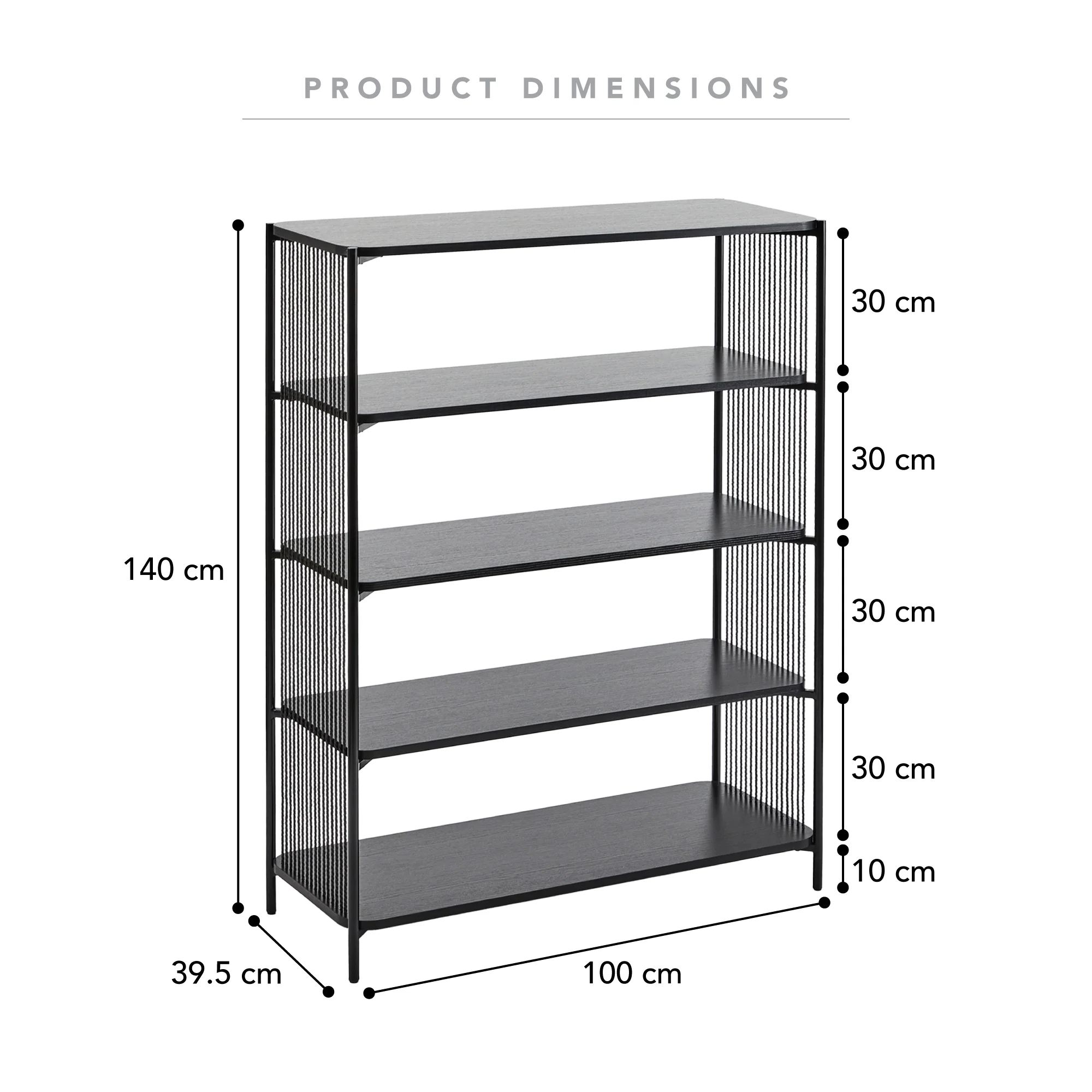 Marina Bookshelf Black - Image 3