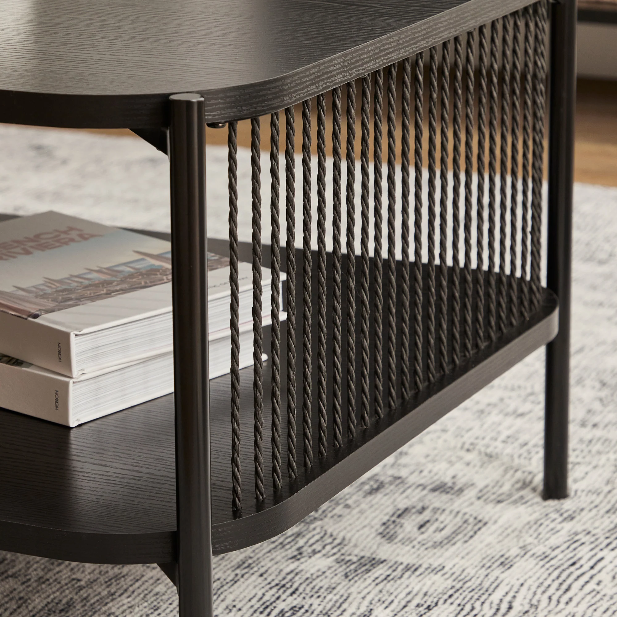 Marina Rectangle Coffee Table Black - Image 4