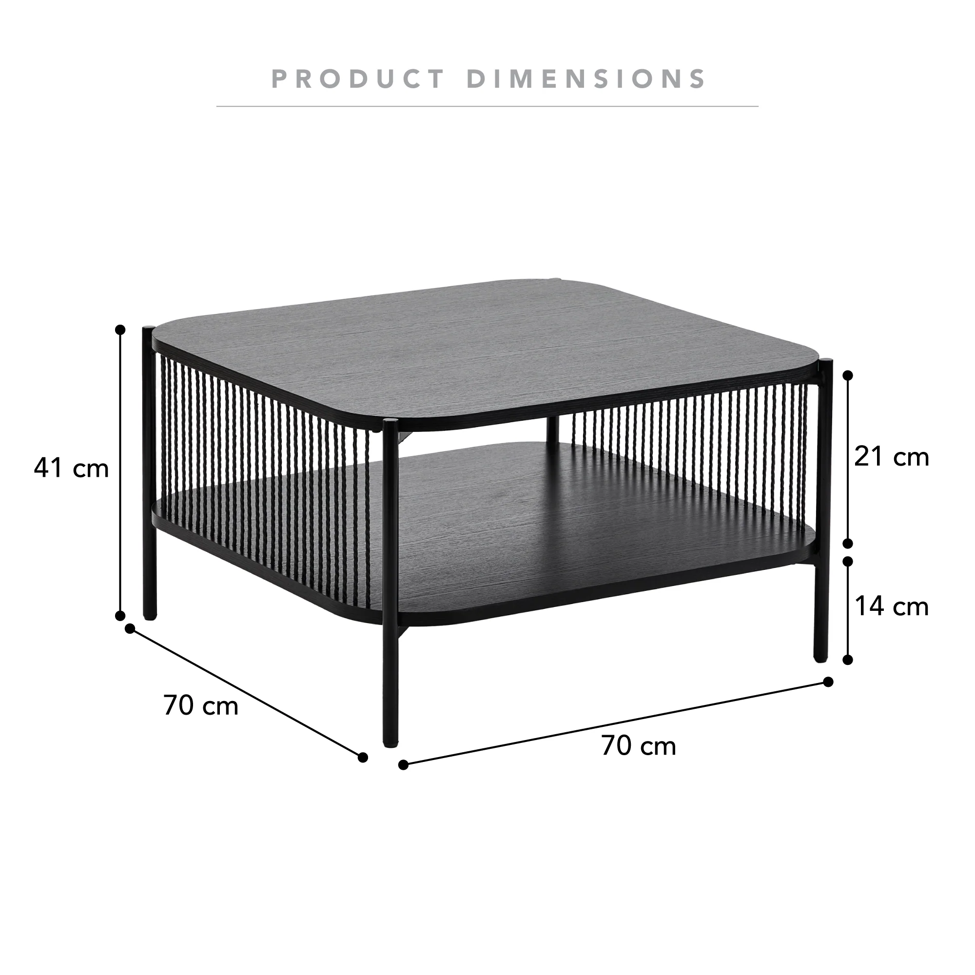 Marina Square Coffee Table Black - Image 3