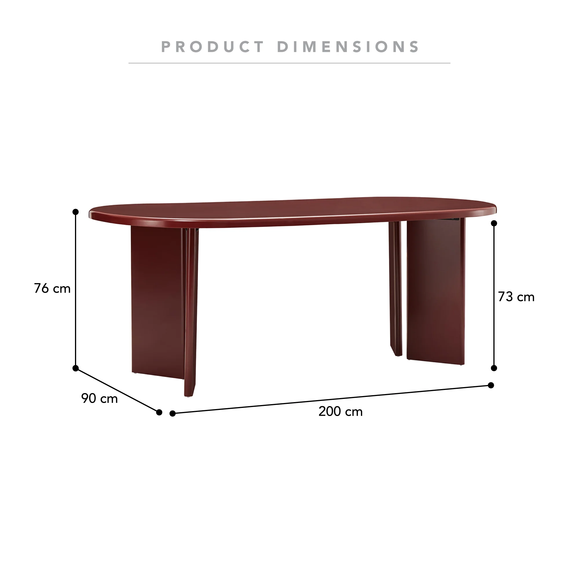 Martine Dining Table Wine (200cm) - Image 3