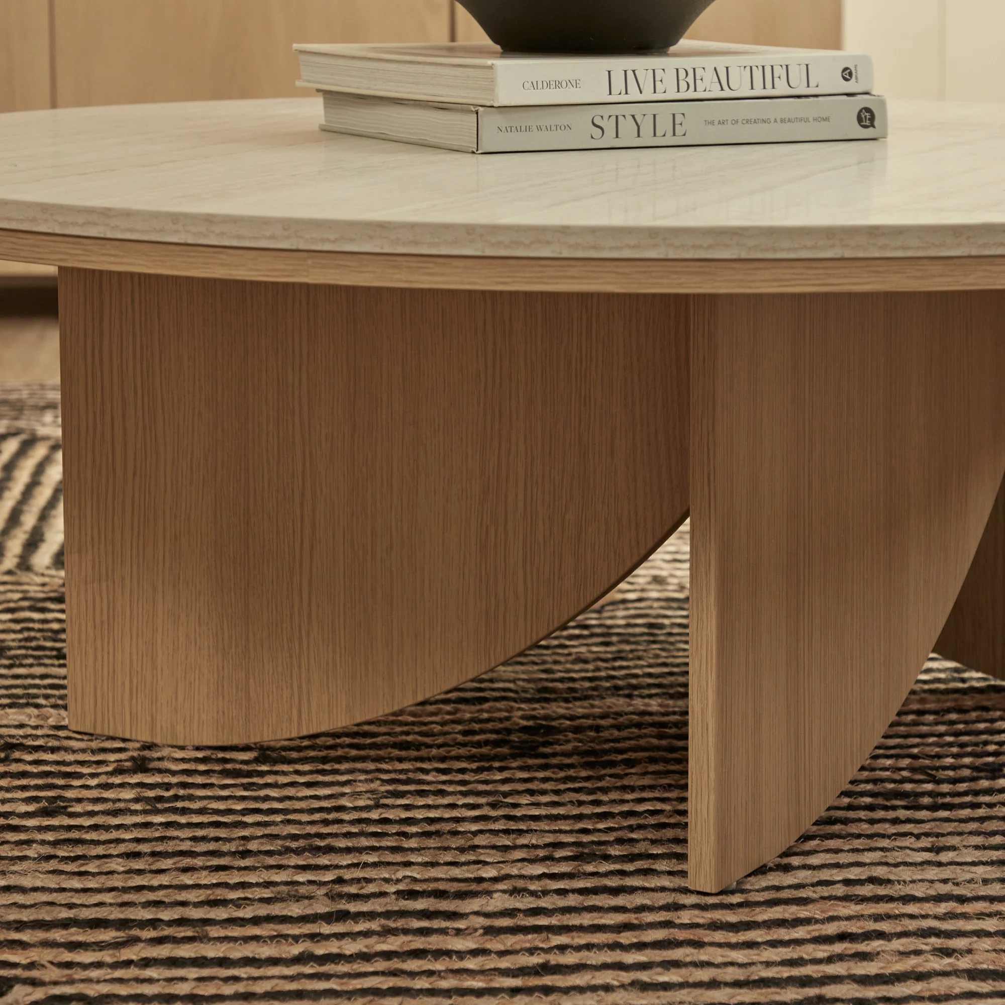 Mason Coffee Table Oak Travertine Look - Image 20