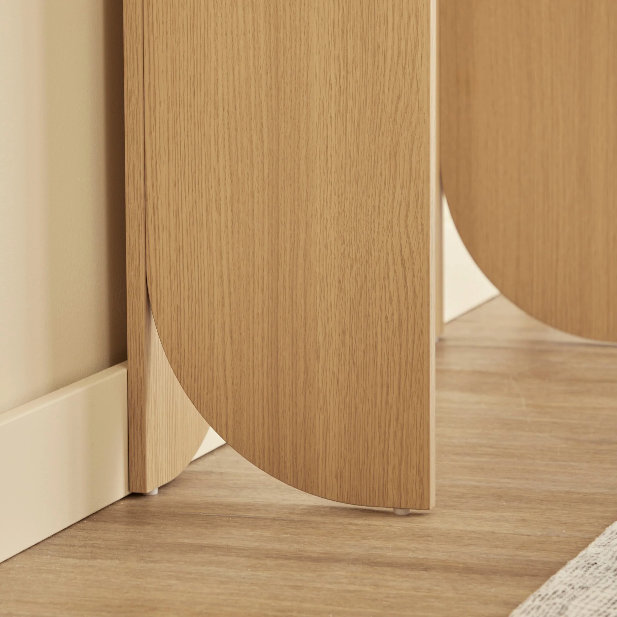 Mason Console Table Oak Travertine Look - Image 10