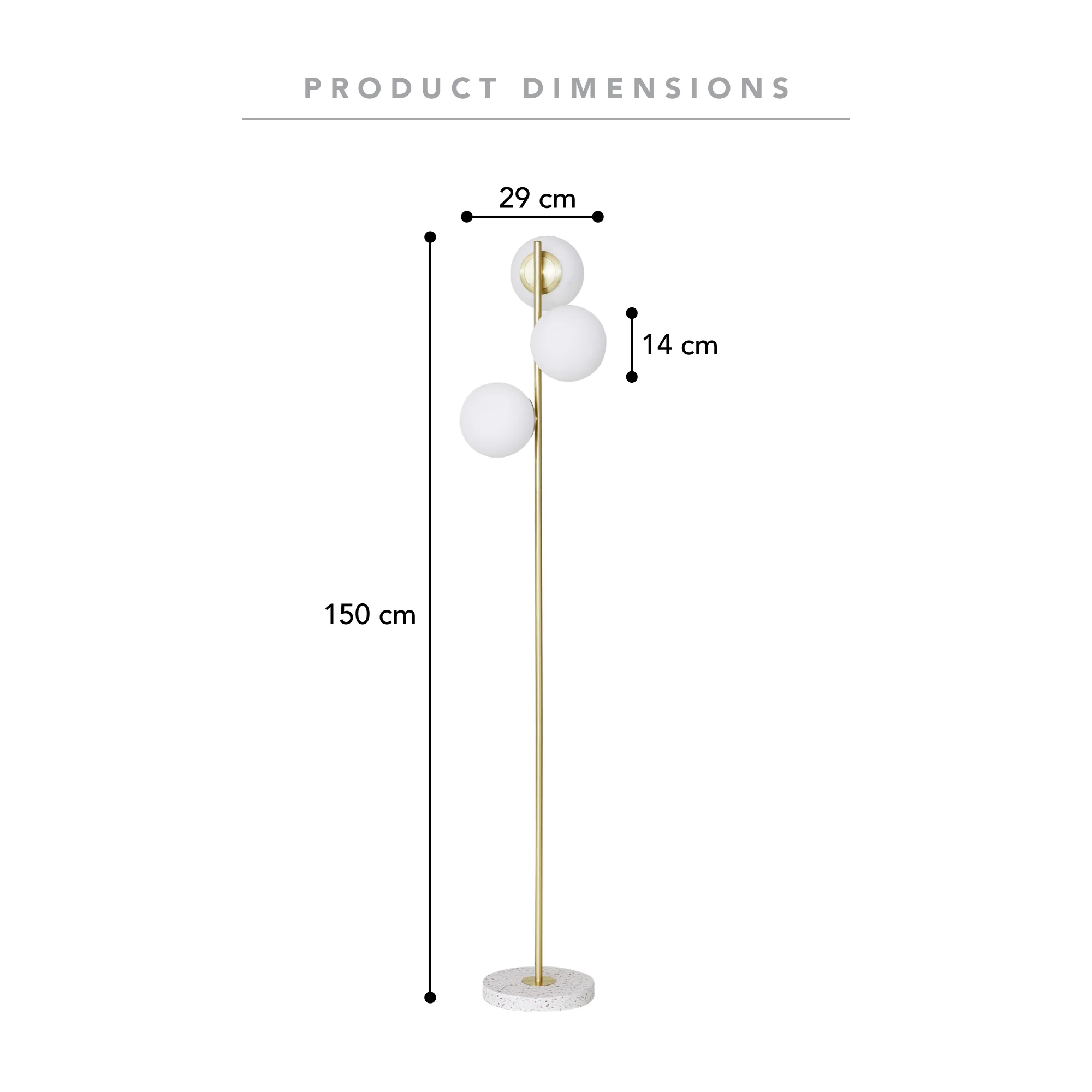 Mateo Floor Lamp Gold - Image 3