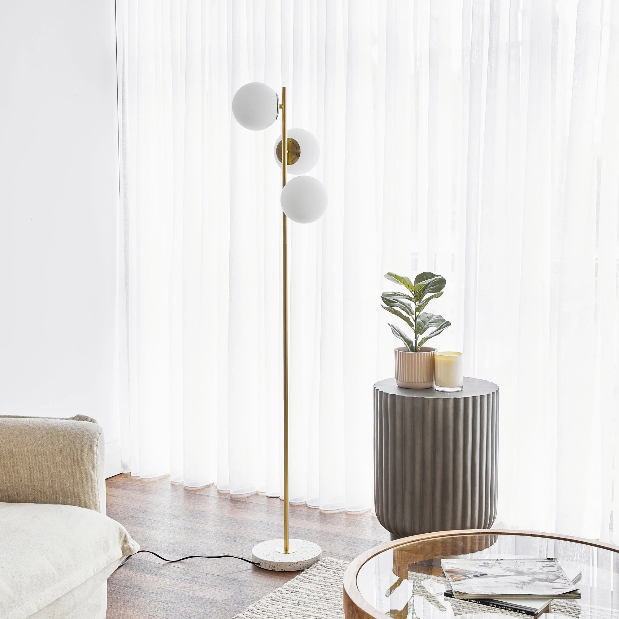 Mateo Floor Lamp Gold - Image 7
