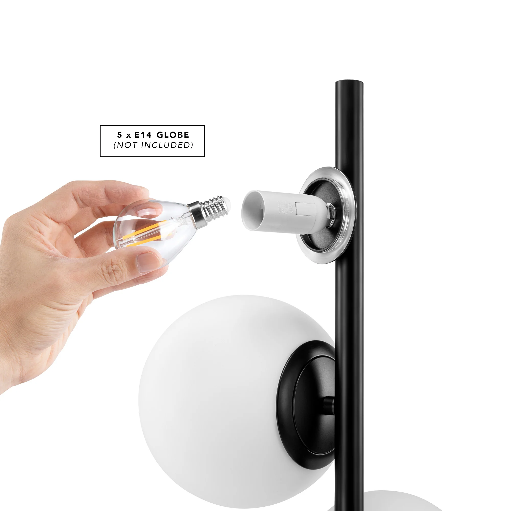 Mateo Cluster Floor Lamp Black - Image 9