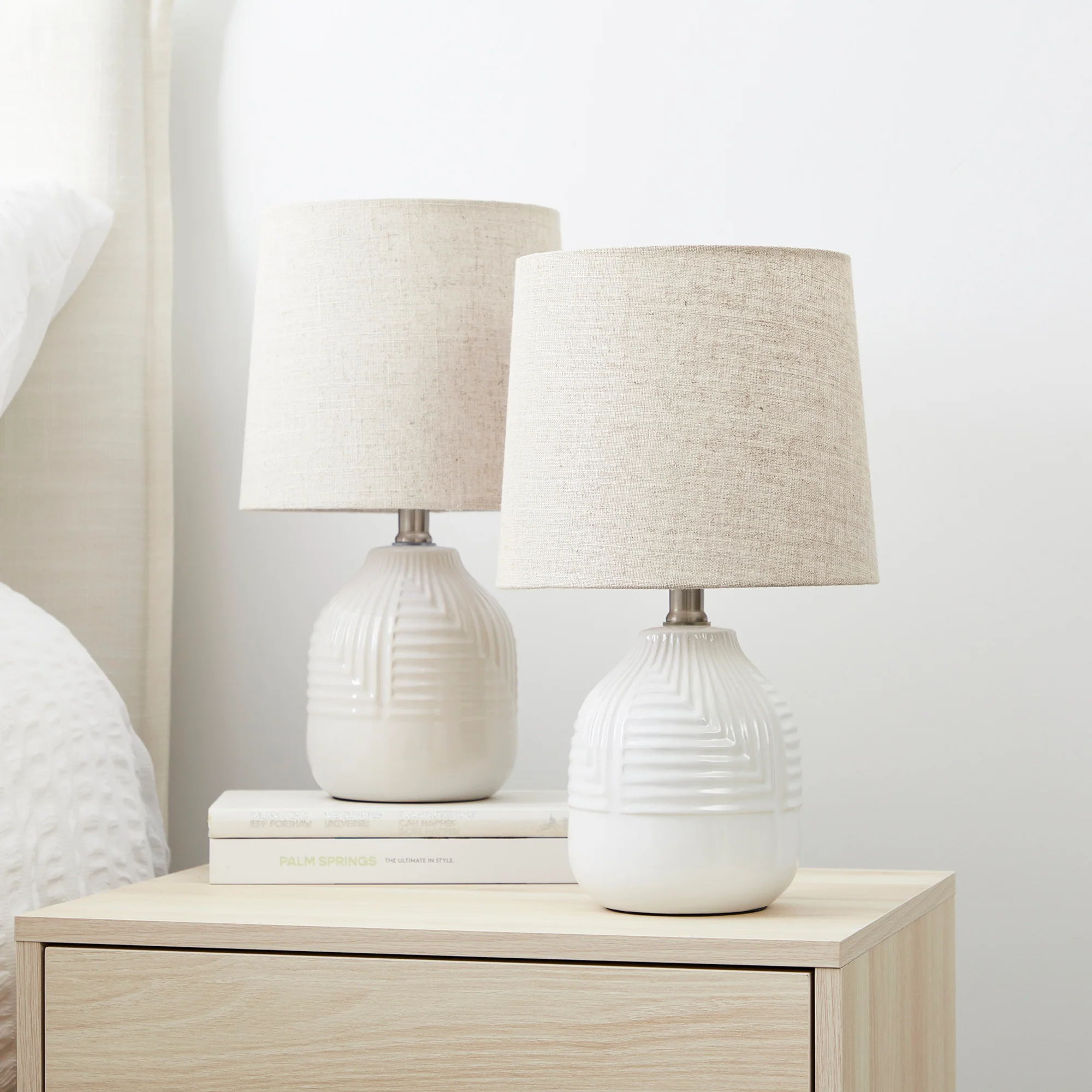 Maze Modern Ceramic Table Lamp (Set of 2) - Image 2