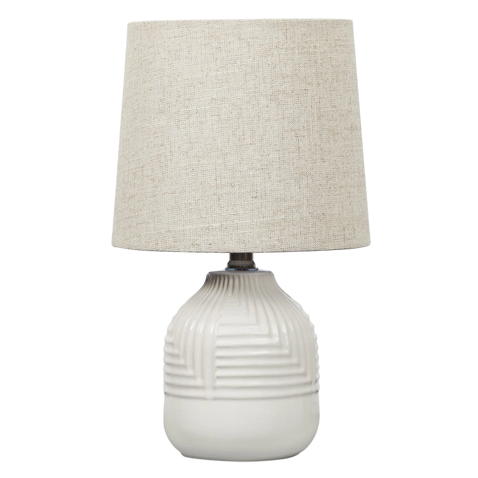 Maze Modern Ceramic Table Lamp White