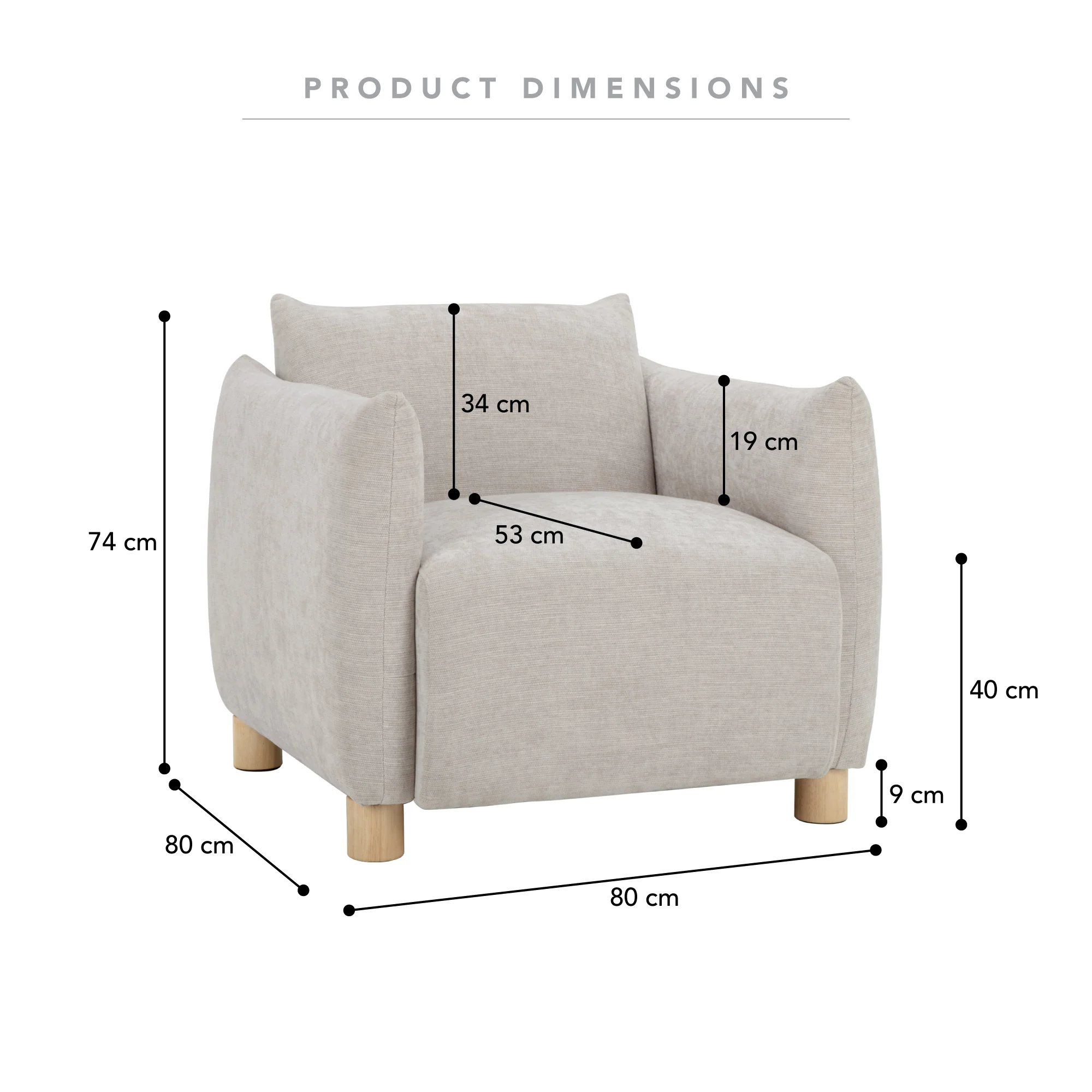 Meadow Armchair Champagne - Image 3