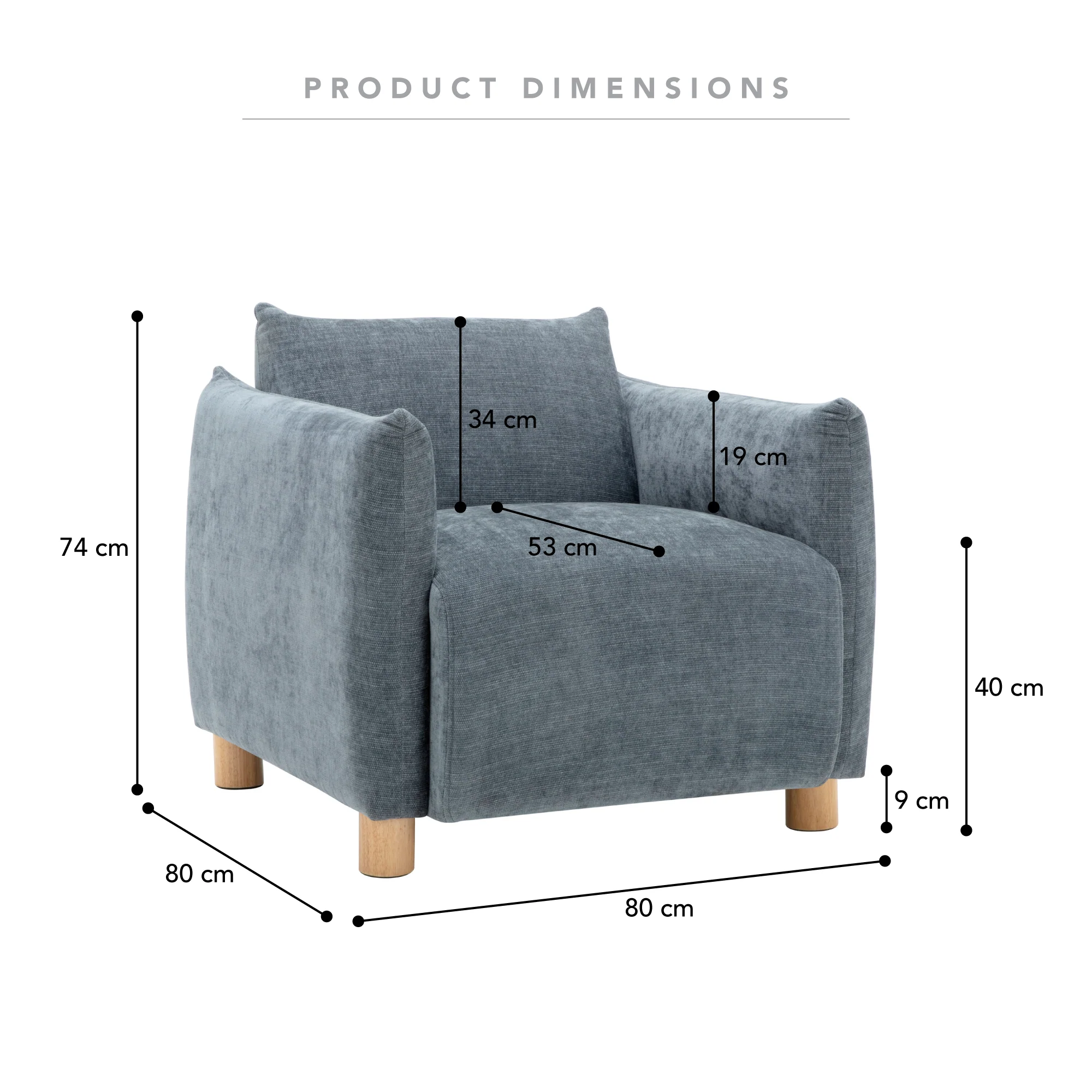 Meadow Armchair Indigo - Image 3