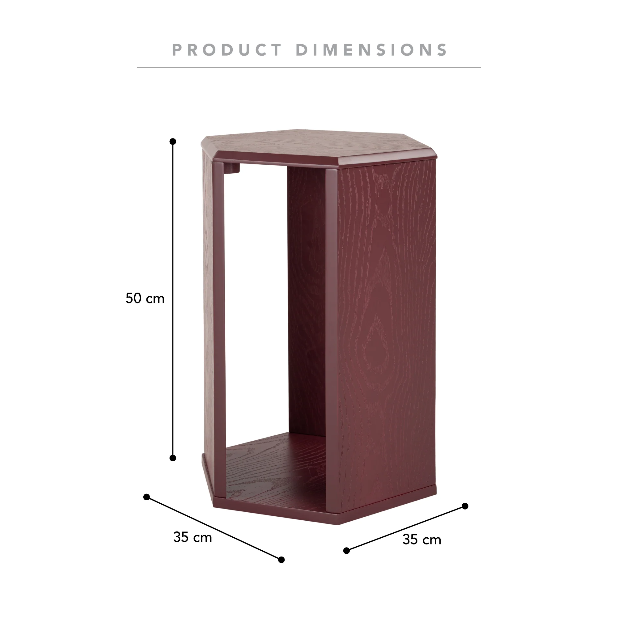 Megara Side Table Merlot - Image 3