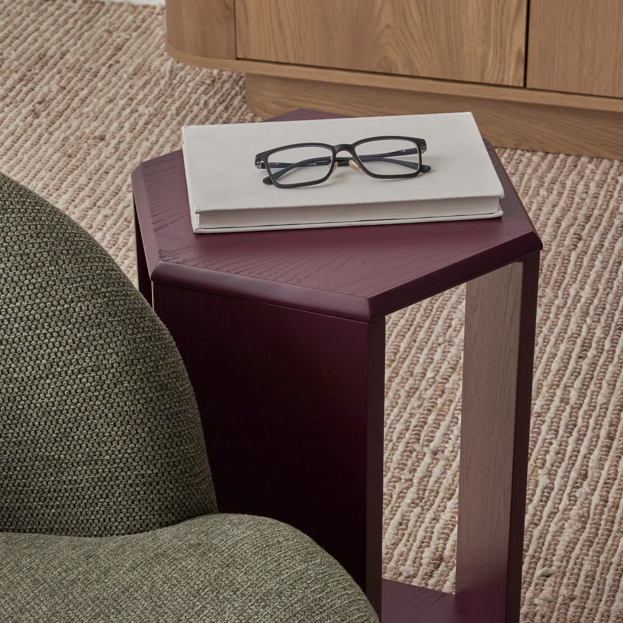 Megara Side Table Merlot - Image 4