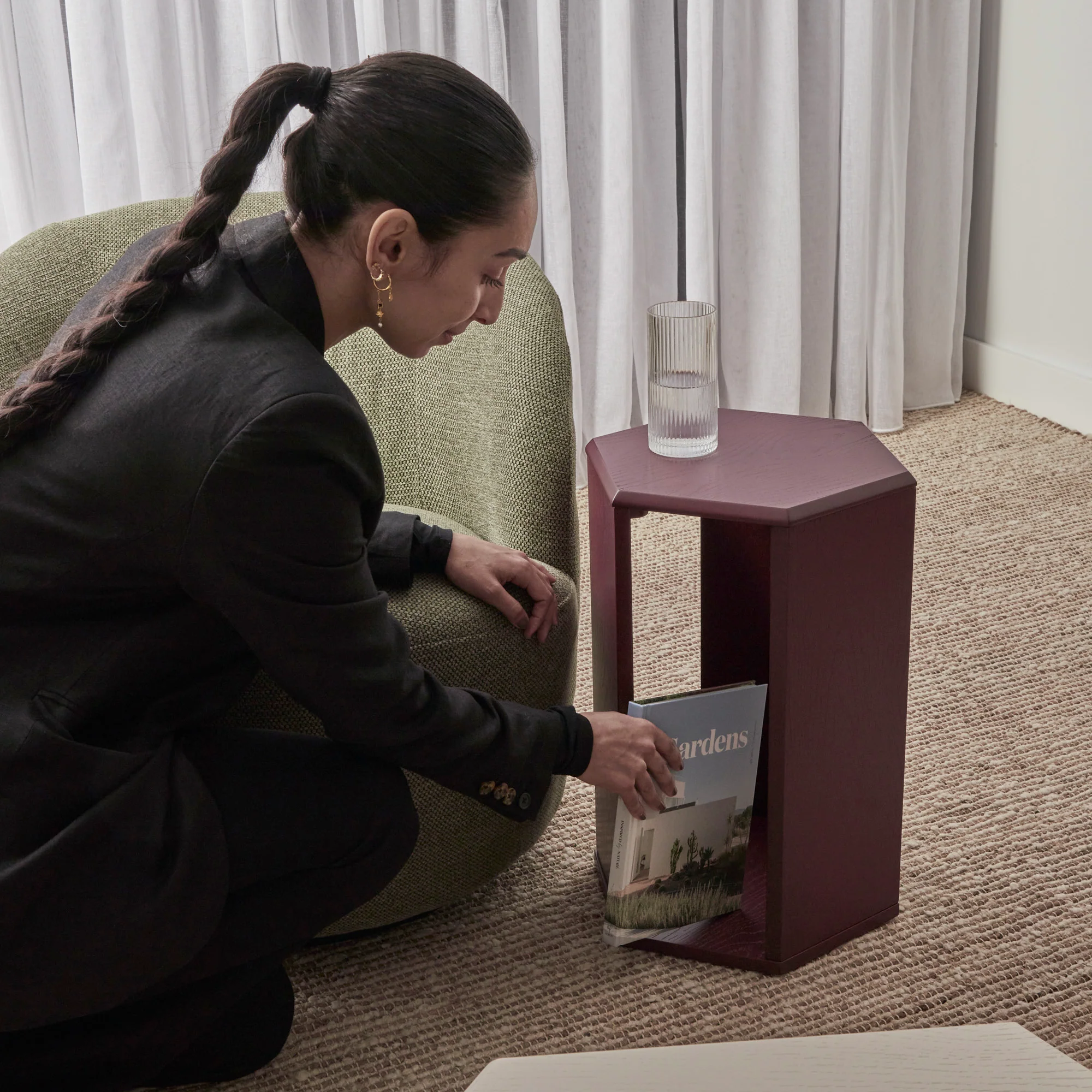 Megara Side Table Merlot - Image 7