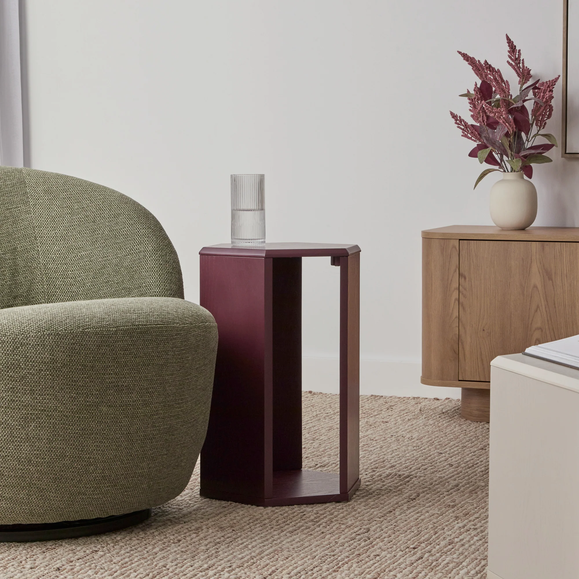 Megara Side Table Merlot - Image 8
