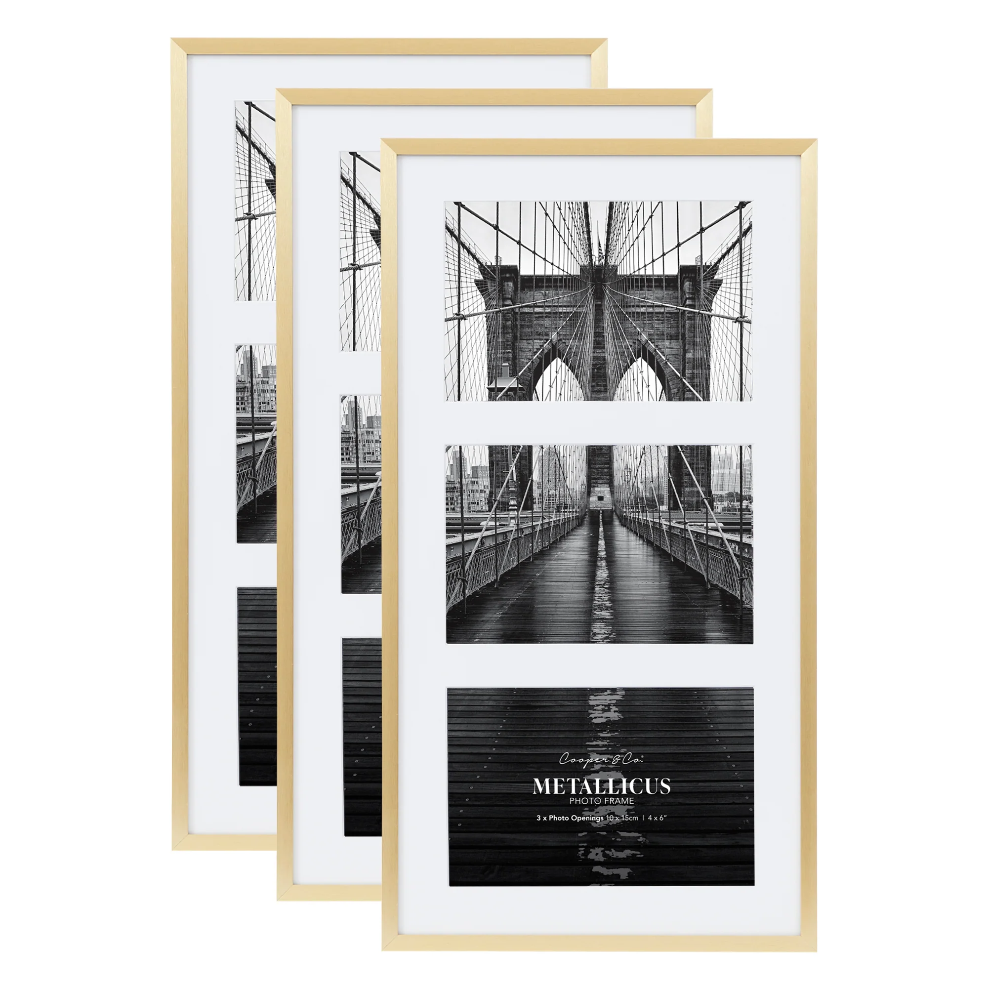 Metal 3 Slot Collage Photo Frame 10x15cm Set Of 3 - Image 12