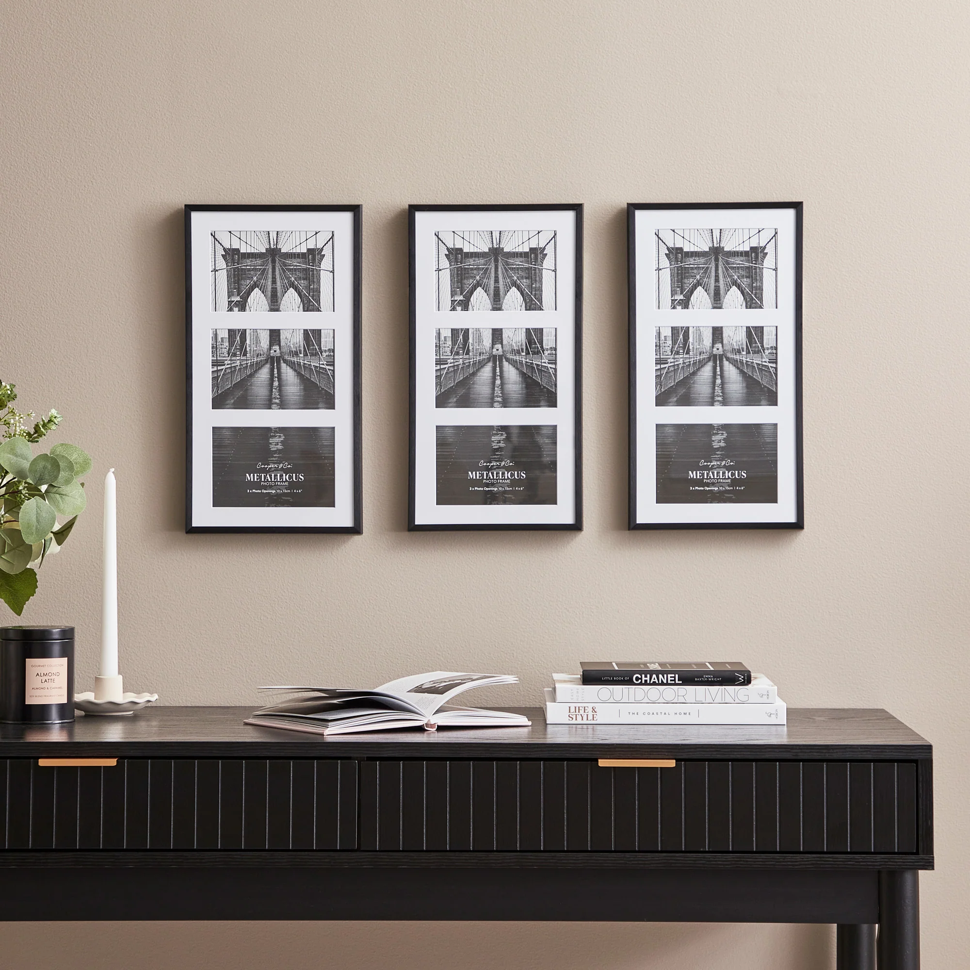 Metal 3 Slot Collage Photo Frame 10x15cm Set Of 3 - Image 2